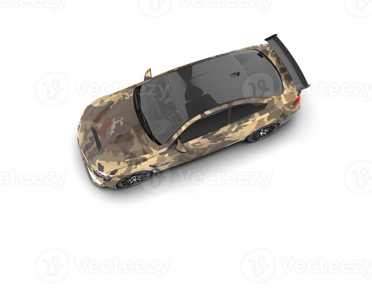 Realistic sport car isolated on background. 3d rendering - illustration png