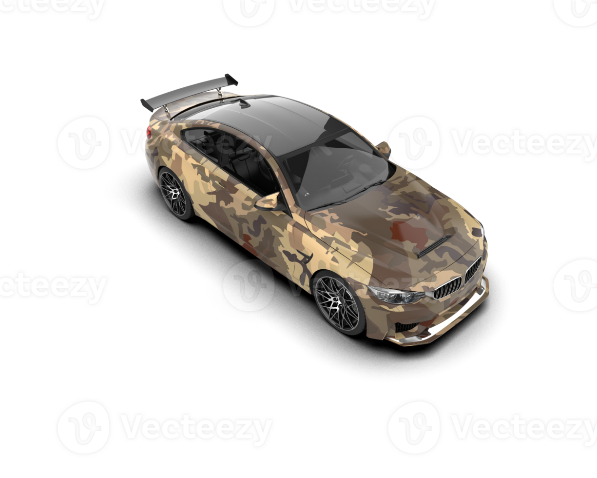 Realistic sport car isolated on background. 3d rendering - illustration png