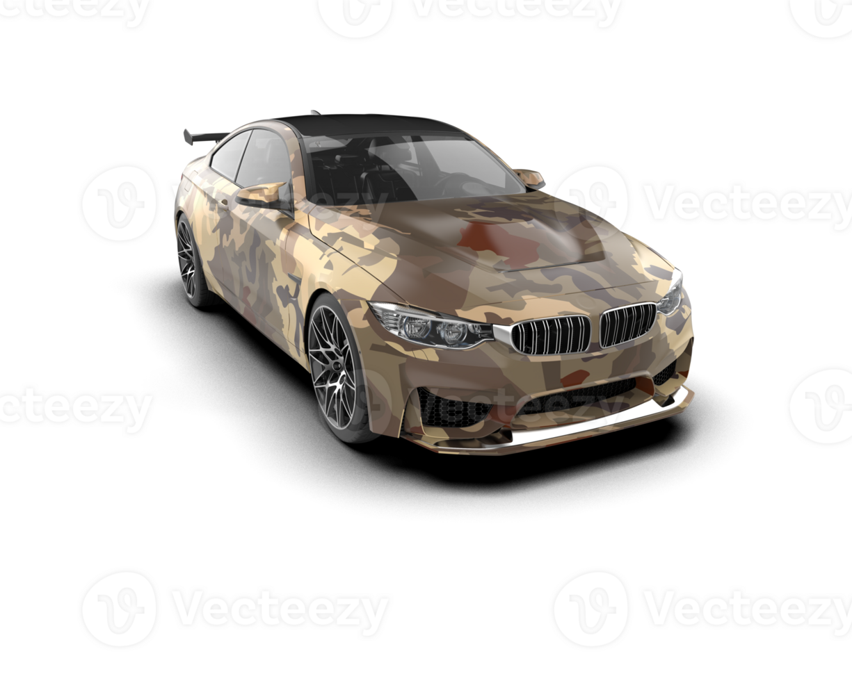 Realistic sport car isolated on background. 3d rendering - illustration png