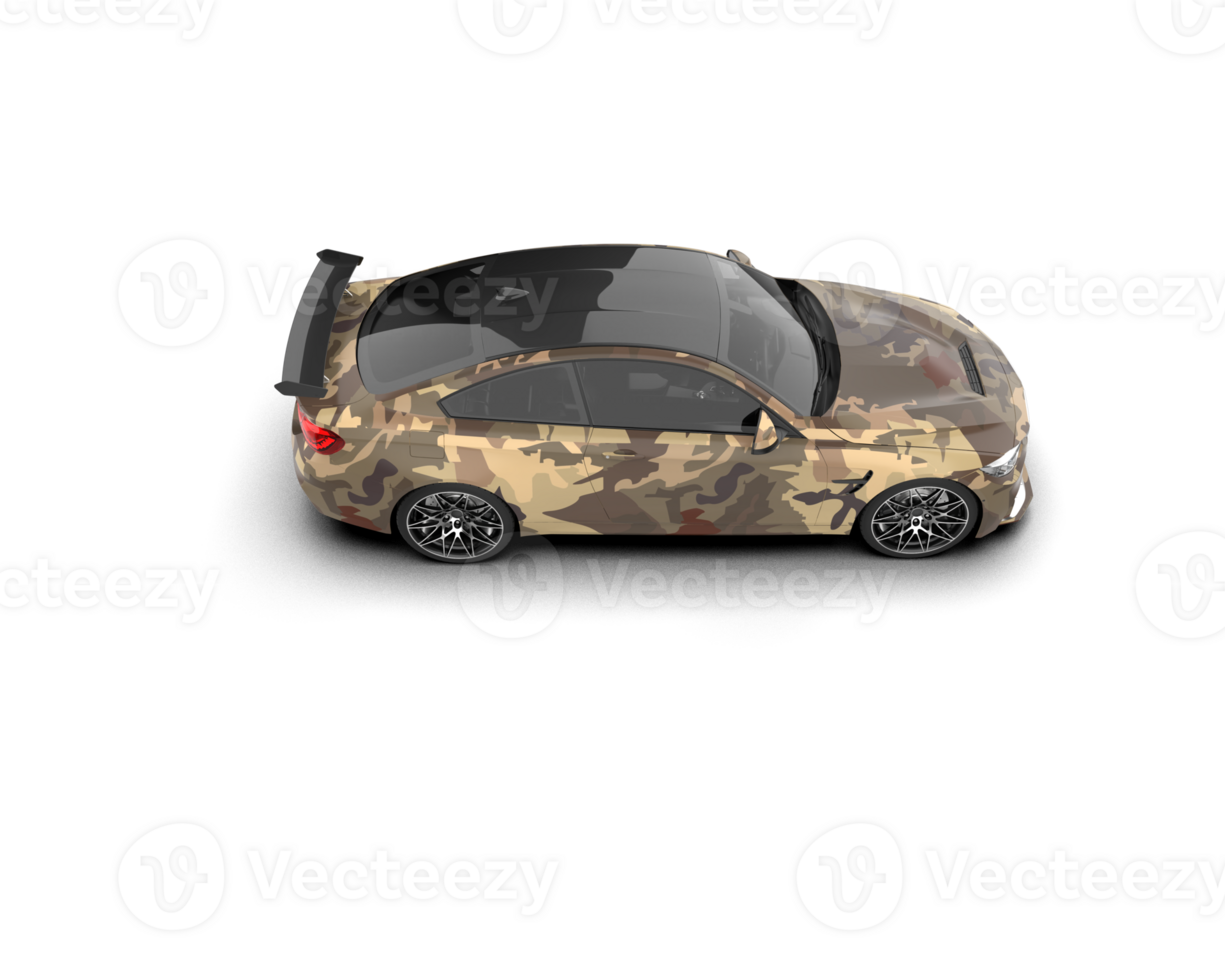 Realistic sport car isolated on background. 3d rendering - illustration png