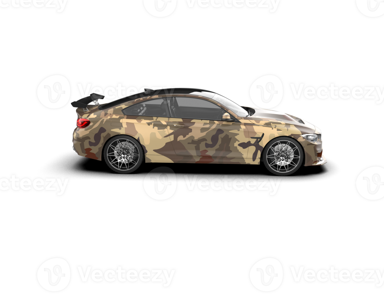 Realistic sport car isolated on background. 3d rendering - illustration png