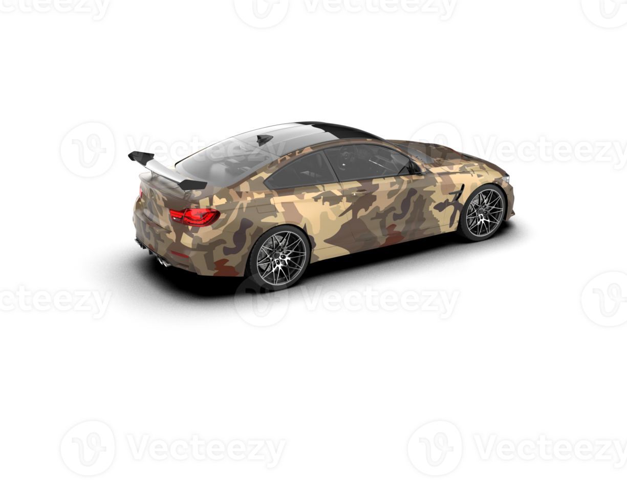 Realistic sport car isolated on background. 3d rendering - illustration png
