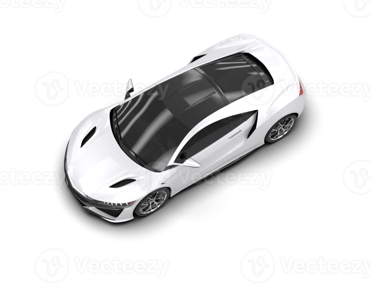 Realistic sport car isolated on background. 3d rendering - illustration png