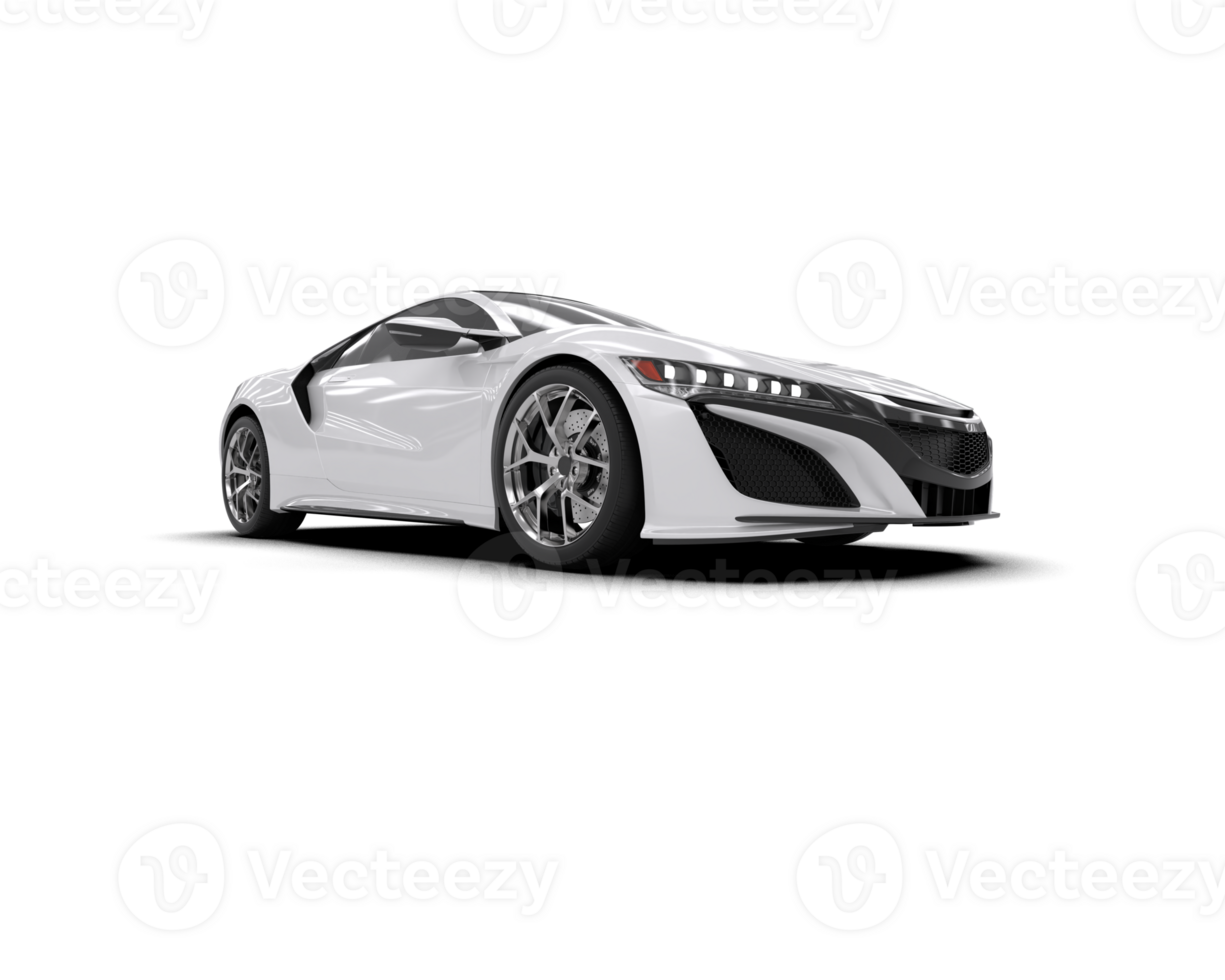 Realistic sport car isolated on background. 3d rendering - illustration png