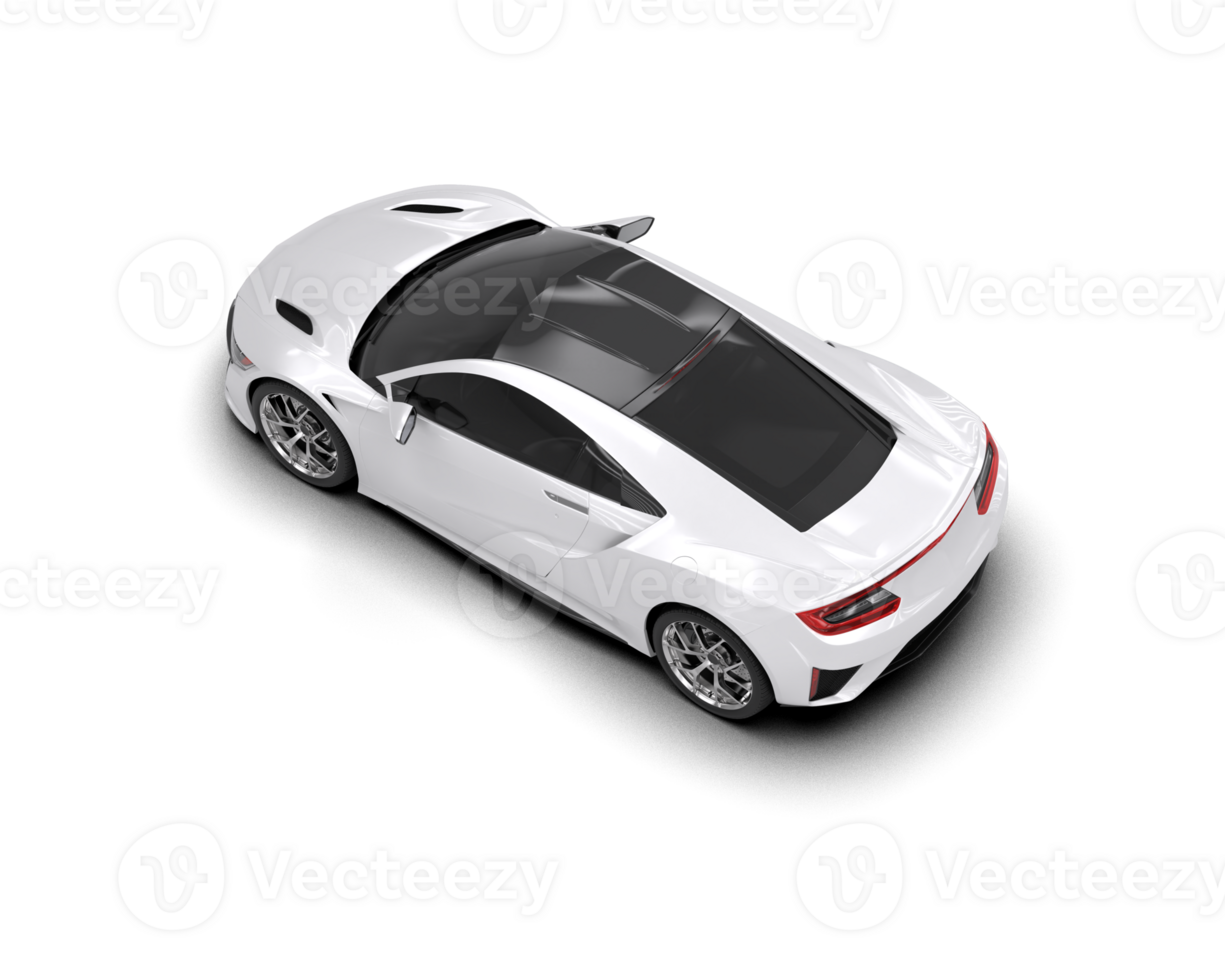 Realistic sport car isolated on background. 3d rendering - illustration png