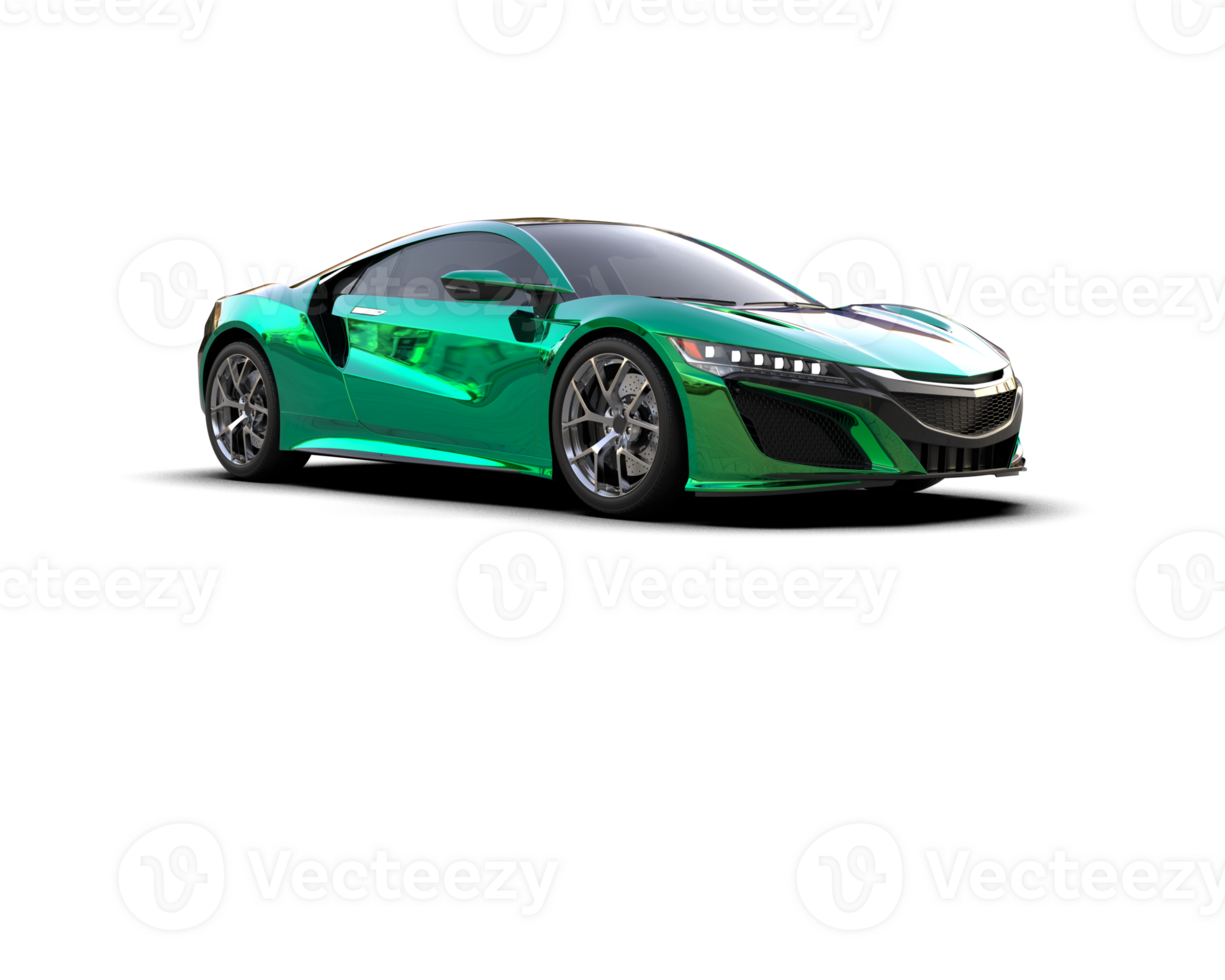 Realistic sport car isolated on background. 3d rendering - illustration png