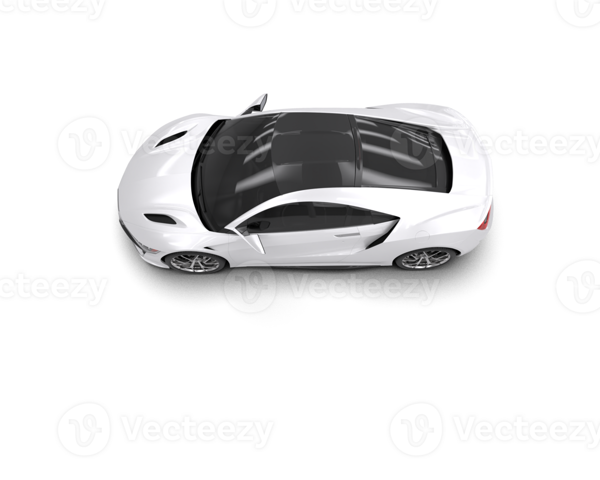 Realistic sport car isolated on background. 3d rendering - illustration png