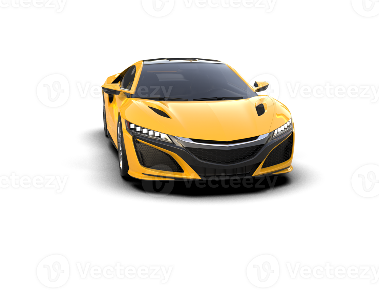 Realistic sport car isolated on background. 3d rendering - illustration png