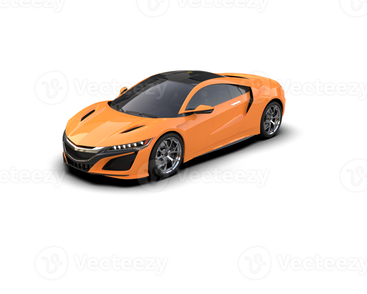 Realistic sport car isolated on background. 3d rendering - illustration png