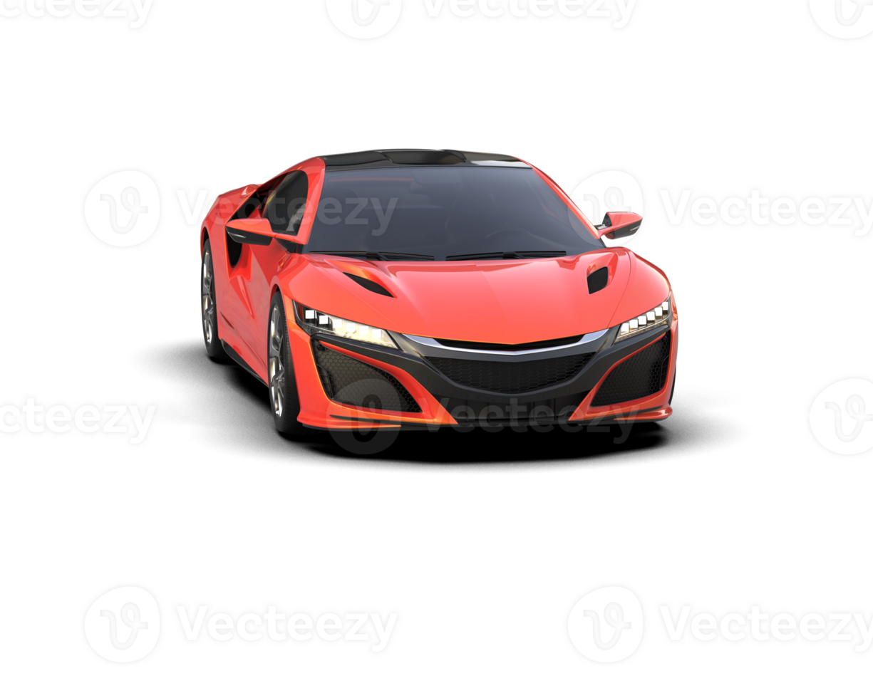 Realistic sport car isolated on background. 3d rendering - illustration png