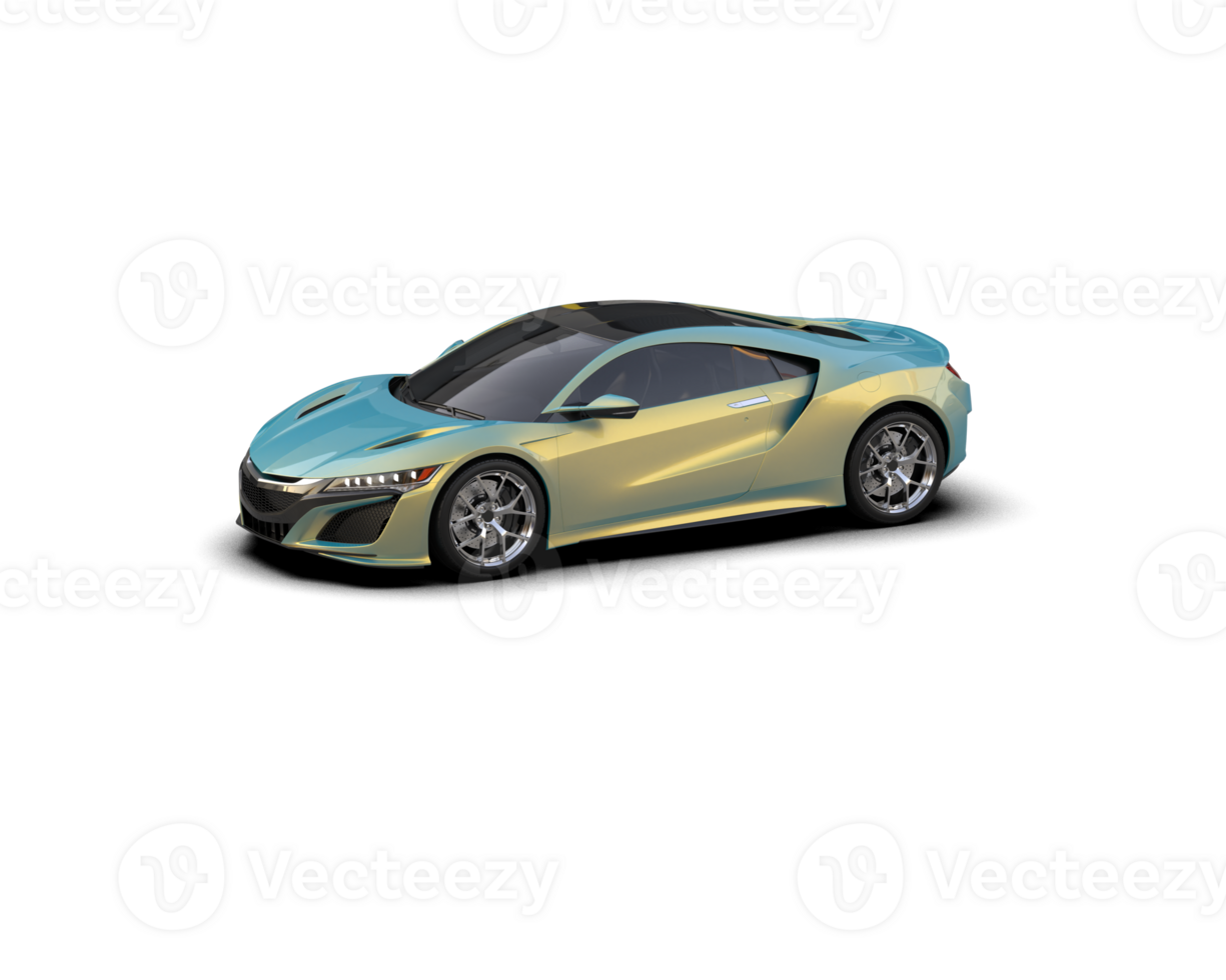 Realistic sport car isolated on background. 3d rendering - illustration png