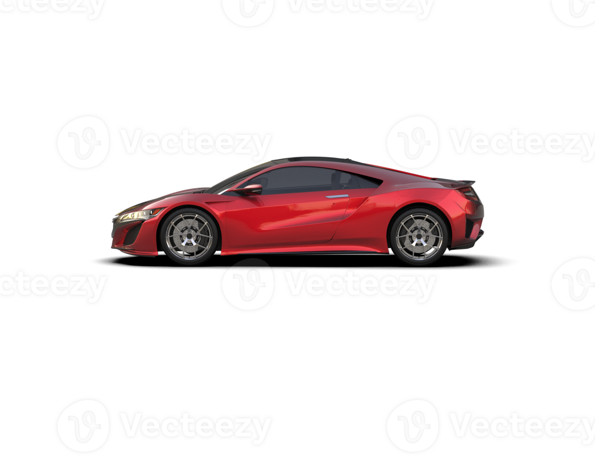Realistic sport car isolated on background. 3d rendering - illustration png