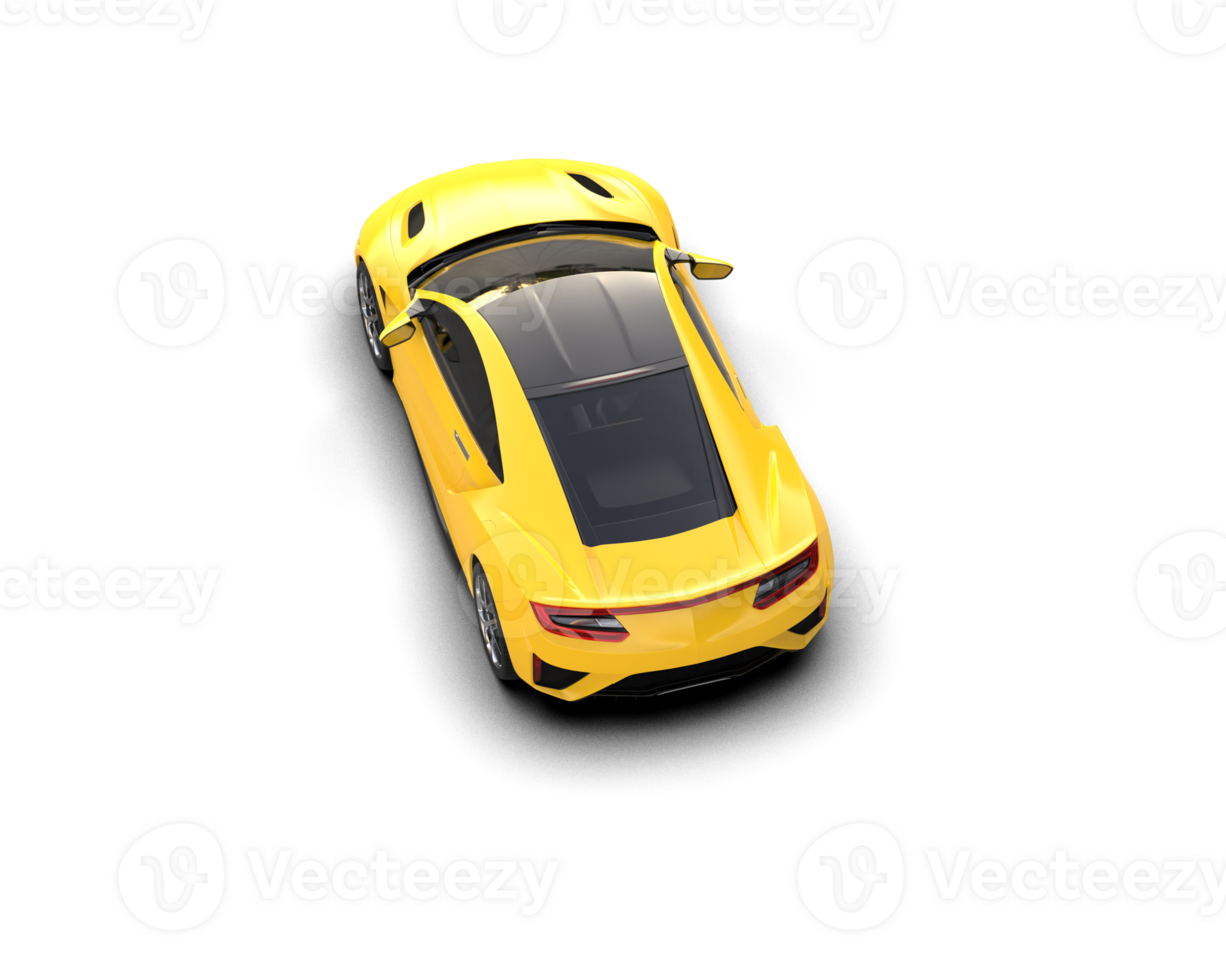 Realistic sport car isolated on background. 3d rendering - illustration png