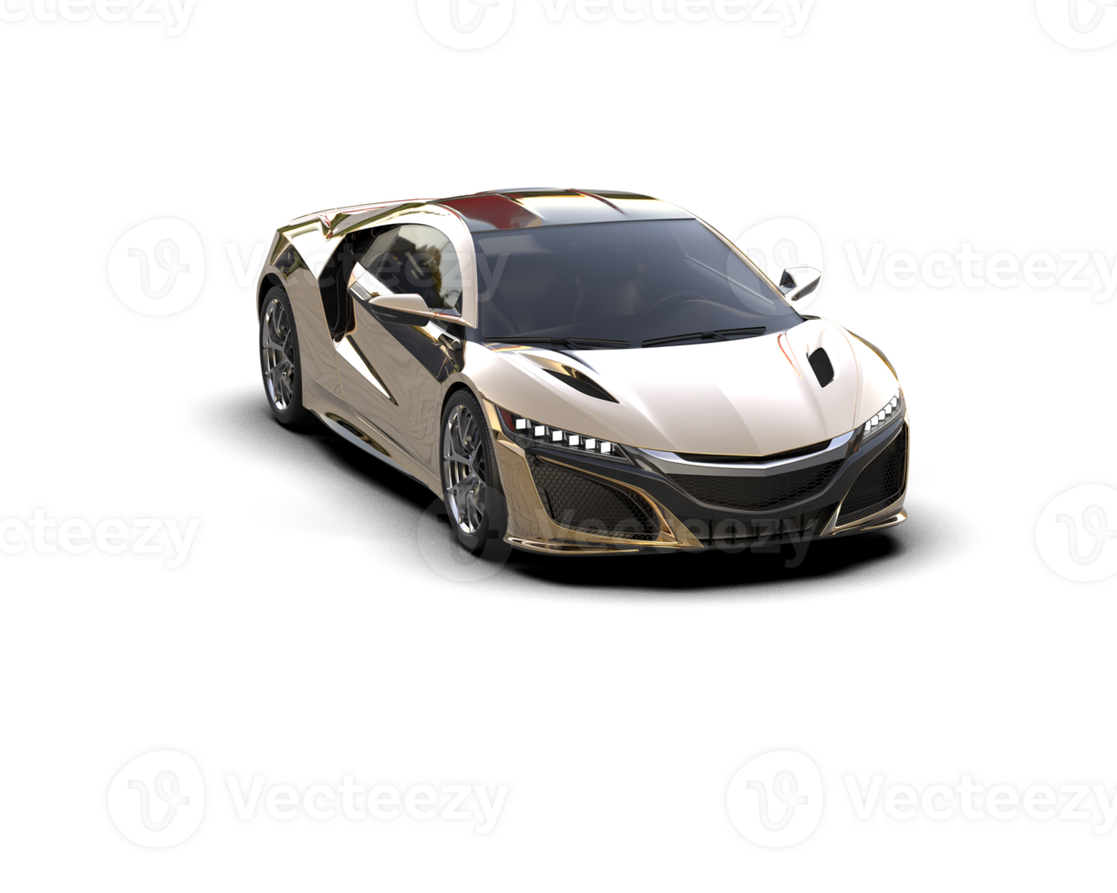 Realistic sport car isolated on background. 3d rendering - illustration png