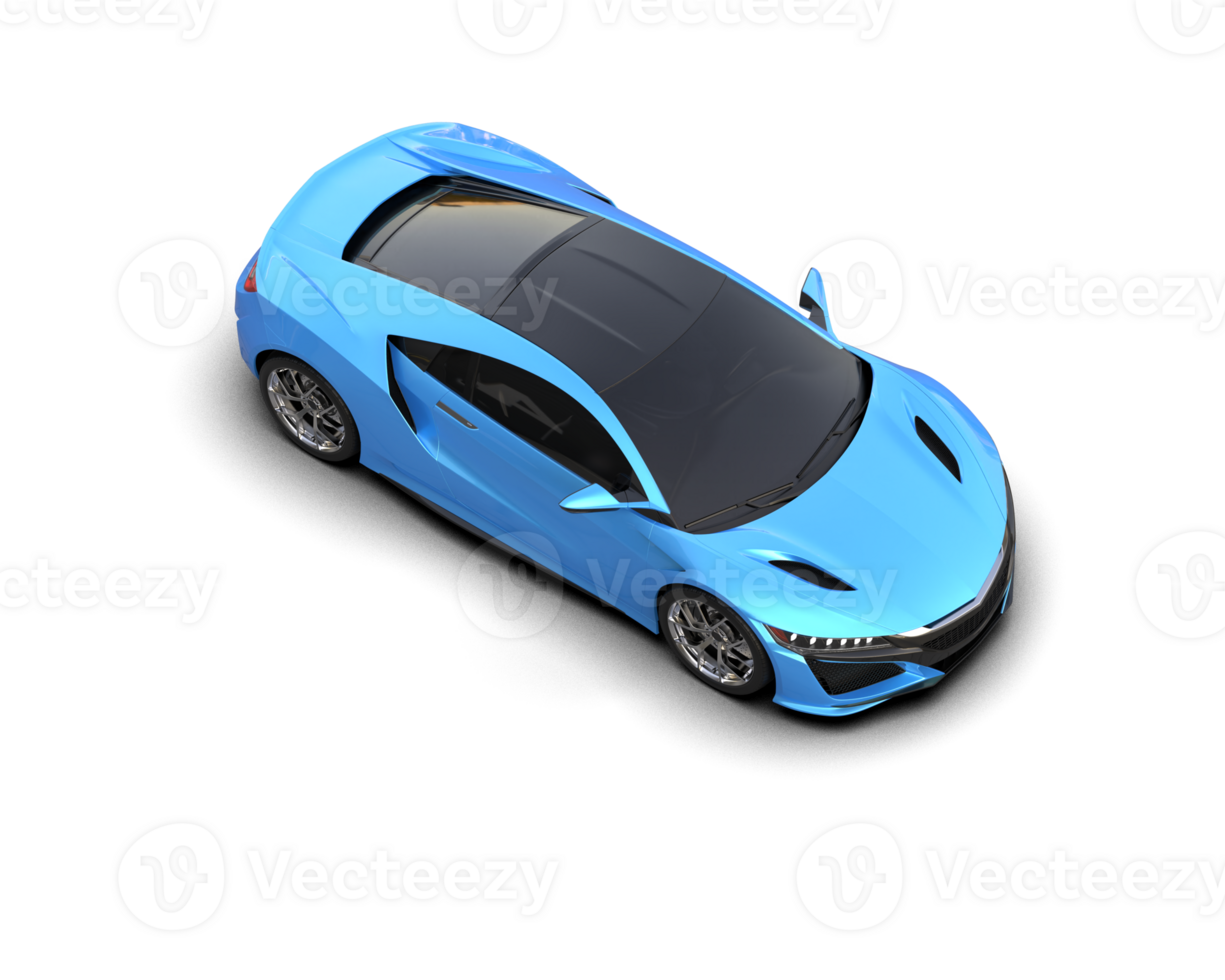 Realistic sport car isolated on background. 3d rendering - illustration png