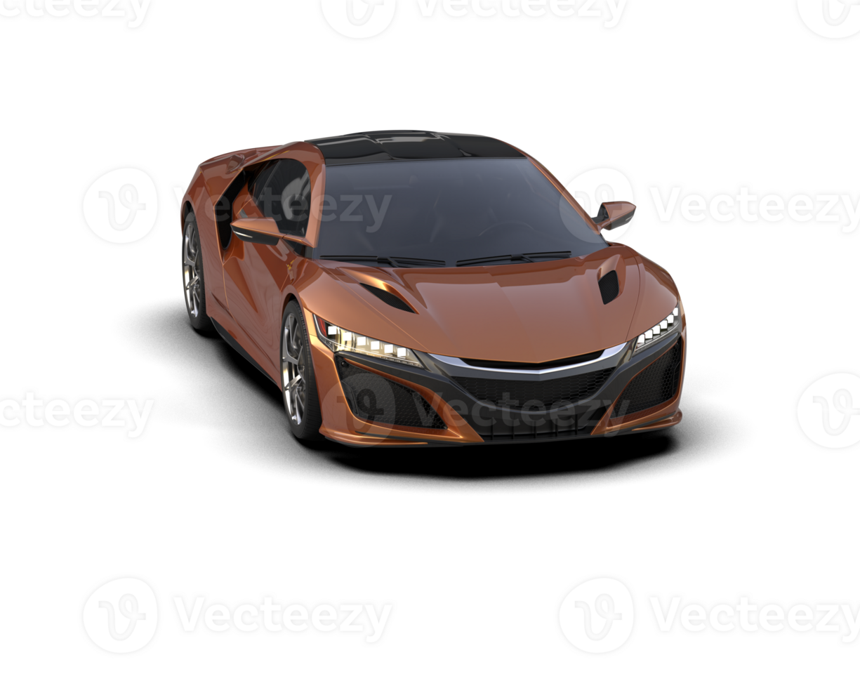 Realistic sport car isolated on background. 3d rendering - illustration png