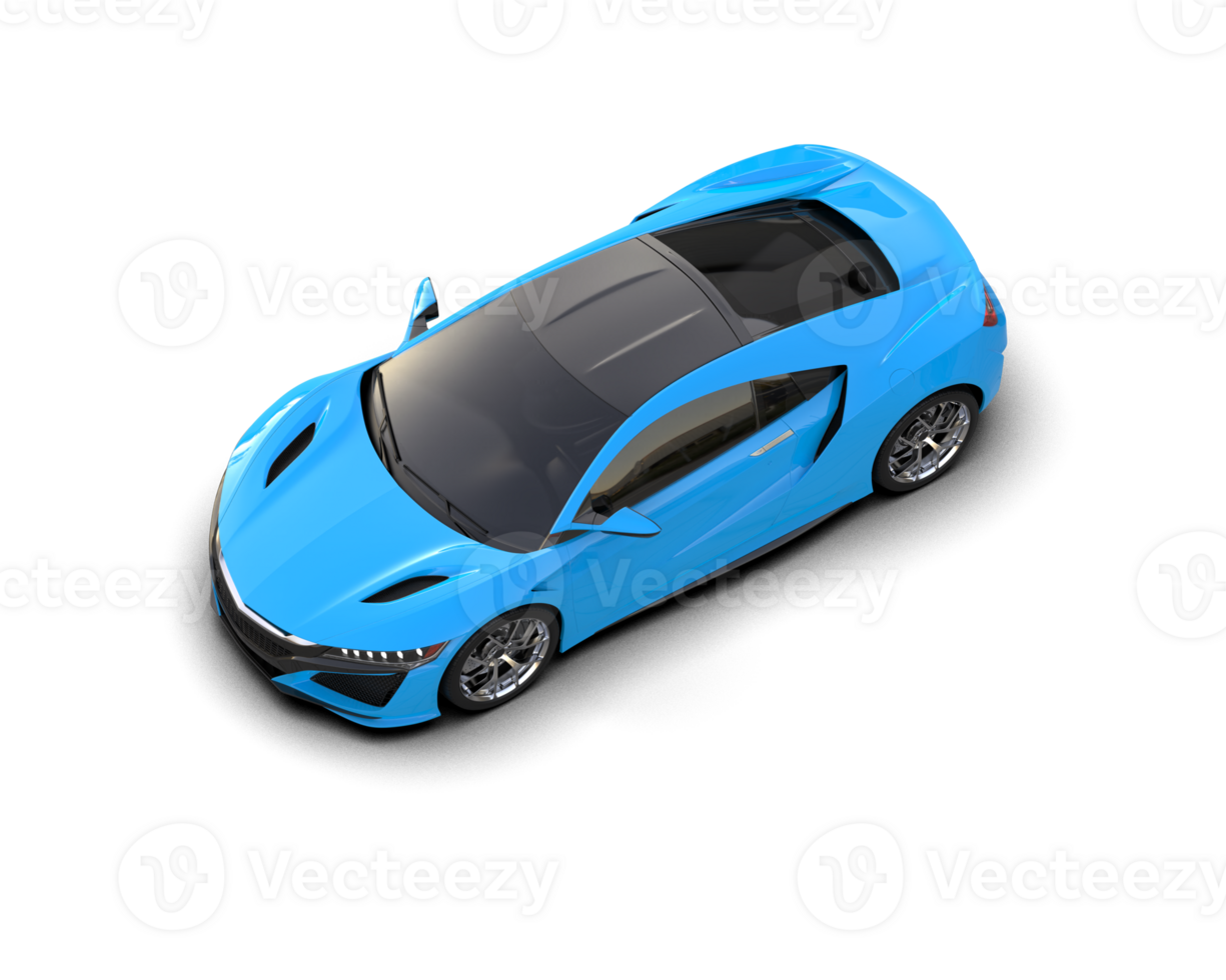 Realistic sport car isolated on background. 3d rendering - illustration png