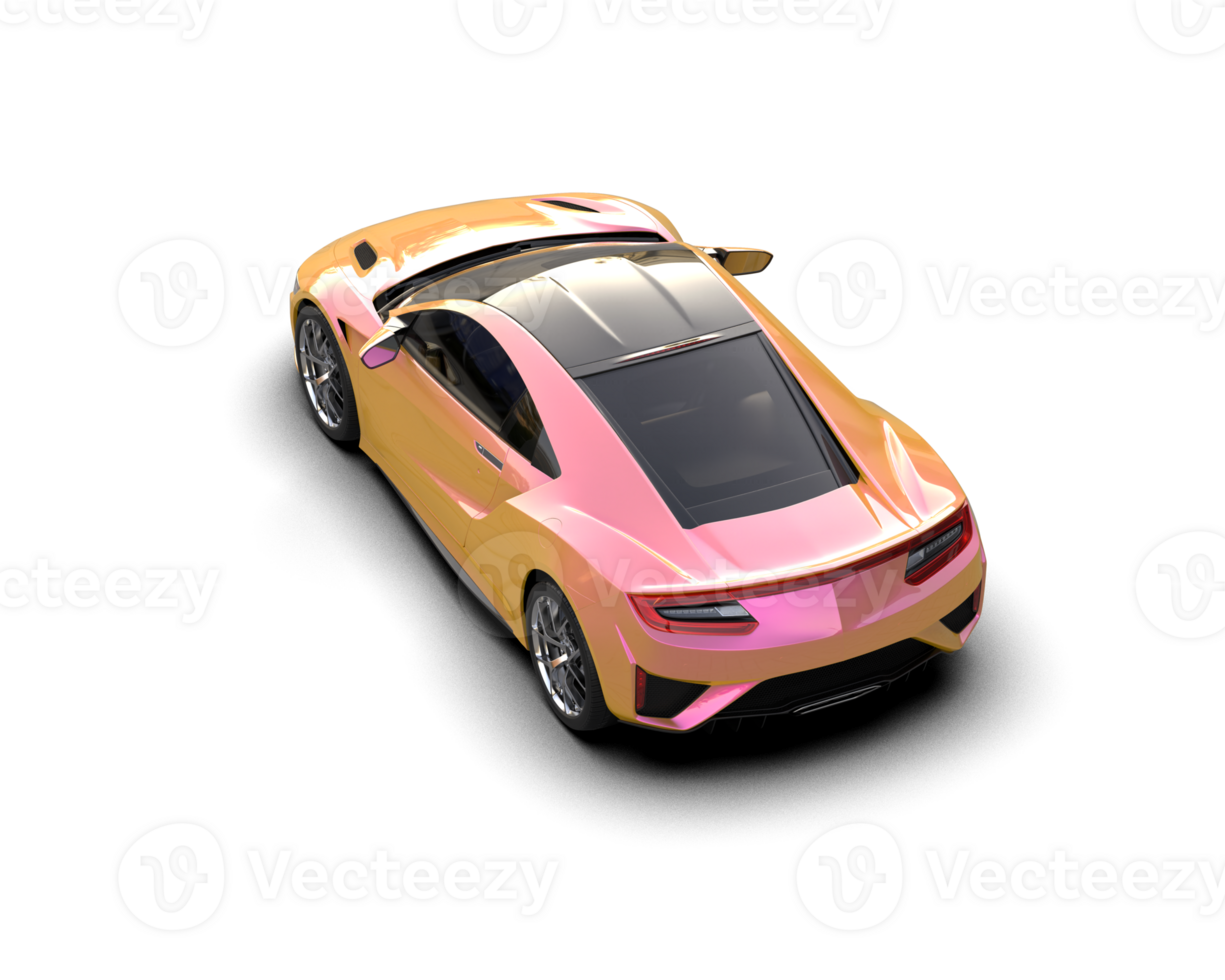 Realistic sport car isolated on background. 3d rendering - illustration png