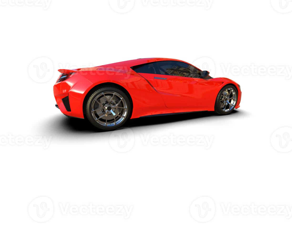 Realistic sport car isolated on background. 3d rendering - illustration png