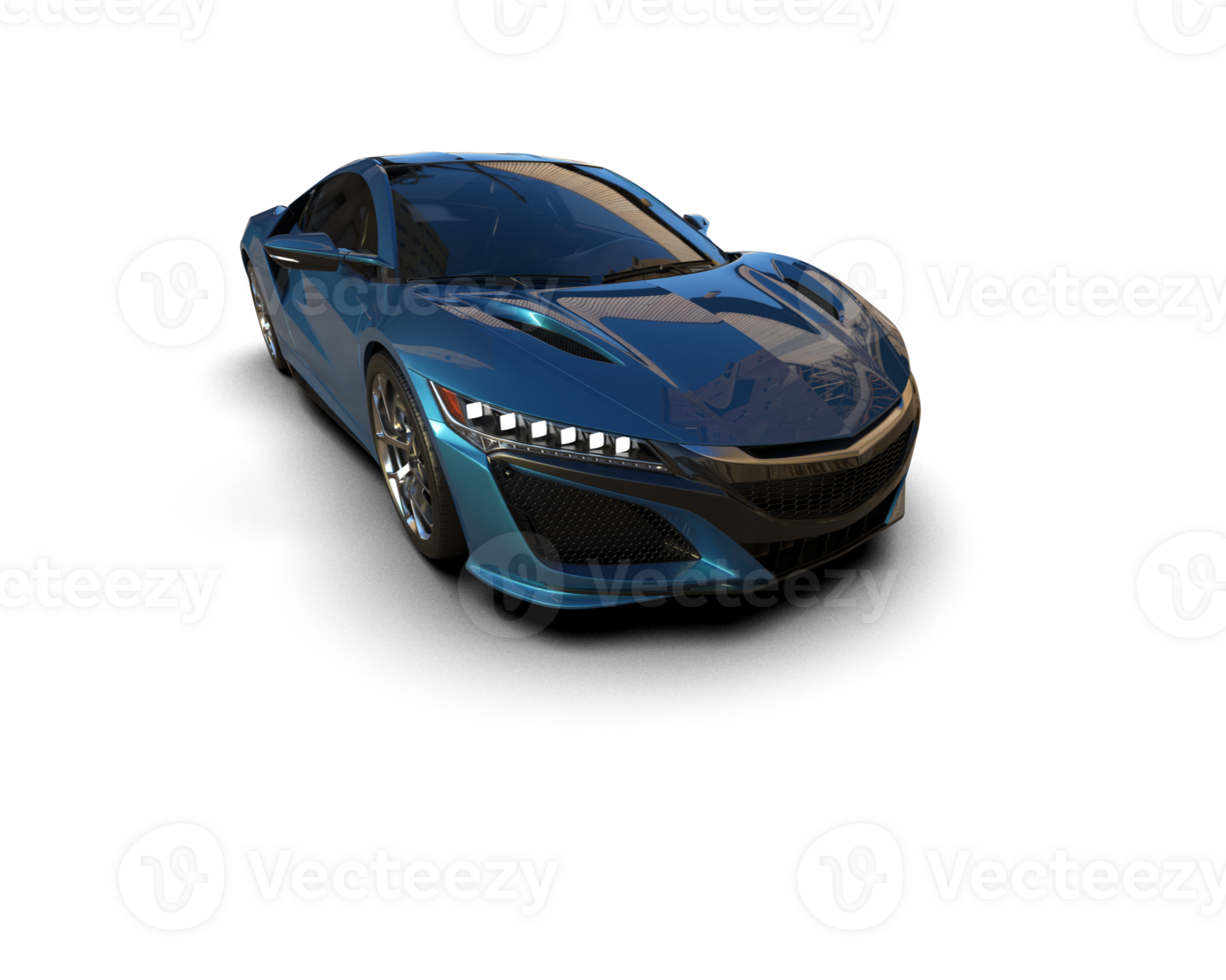 Realistic sport car isolated on background. 3d rendering - illustration png
