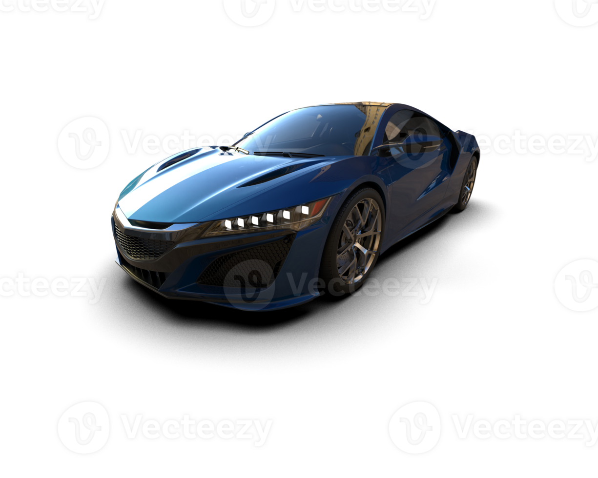 Realistic sport car isolated on background. 3d rendering - illustration png