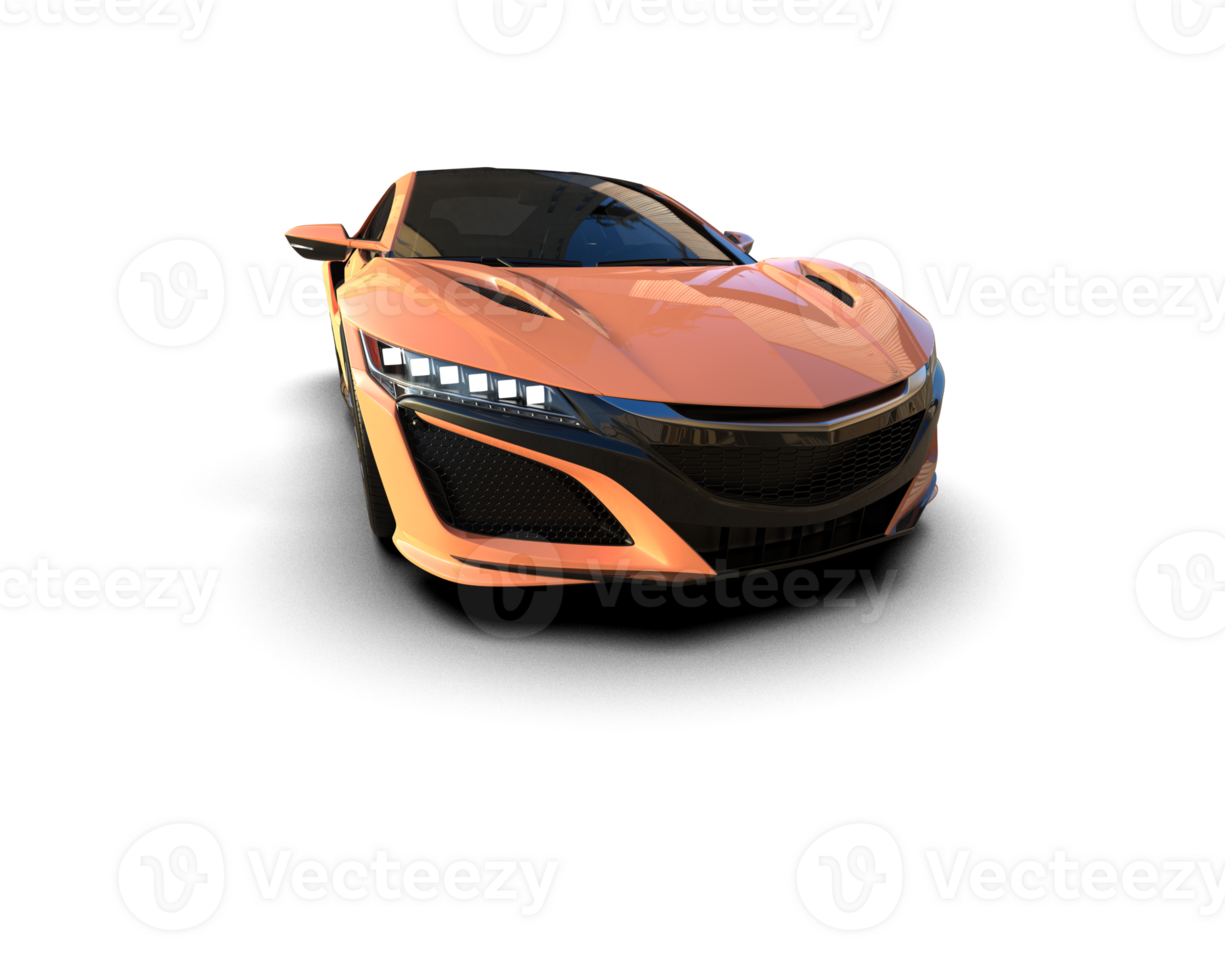 Realistic sport car isolated on background. 3d rendering - illustration png