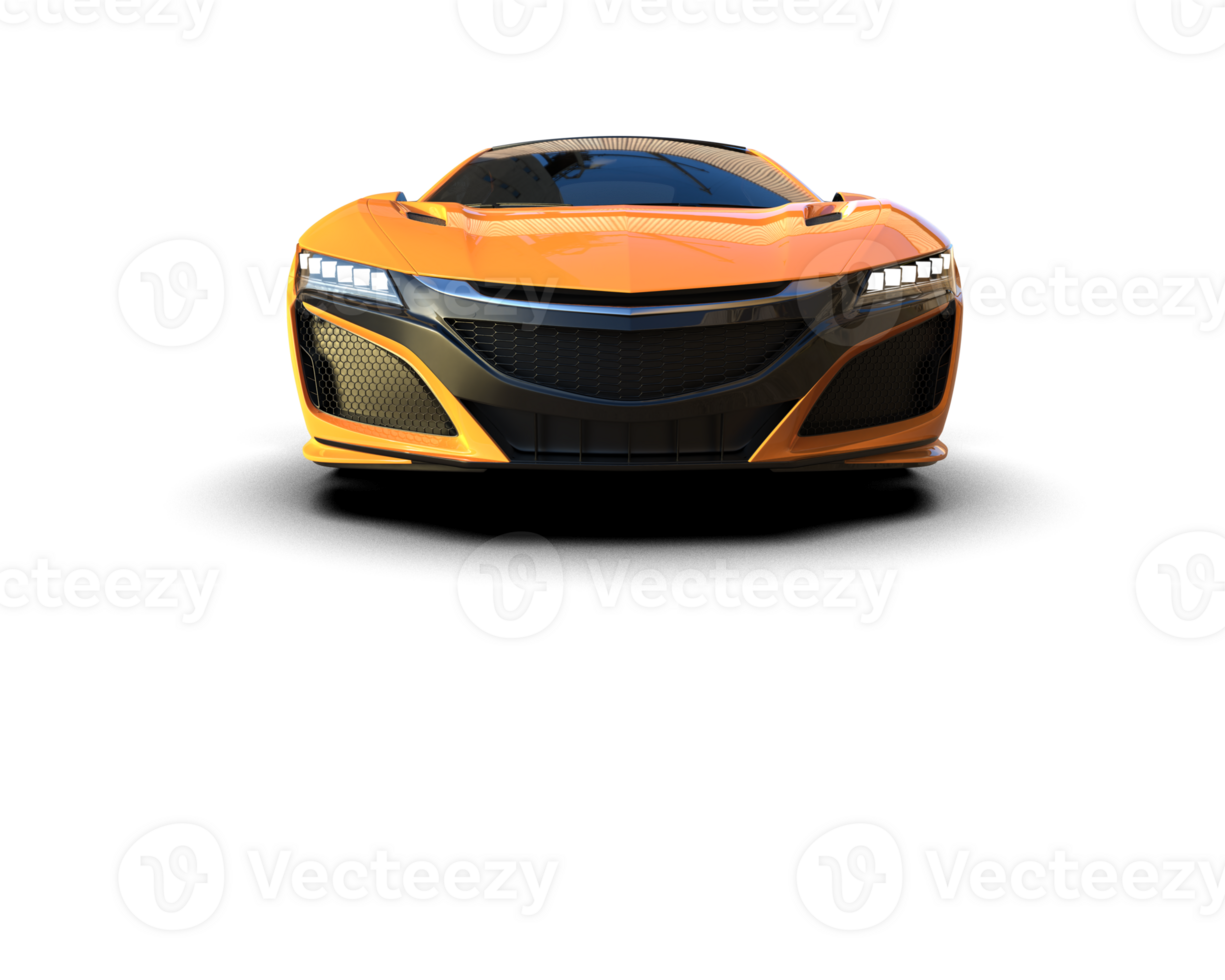 Realistic sport car isolated on background. 3d rendering - illustration png