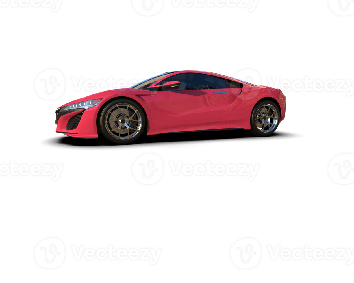 Realistic sport car isolated on background. 3d rendering - illustration png
