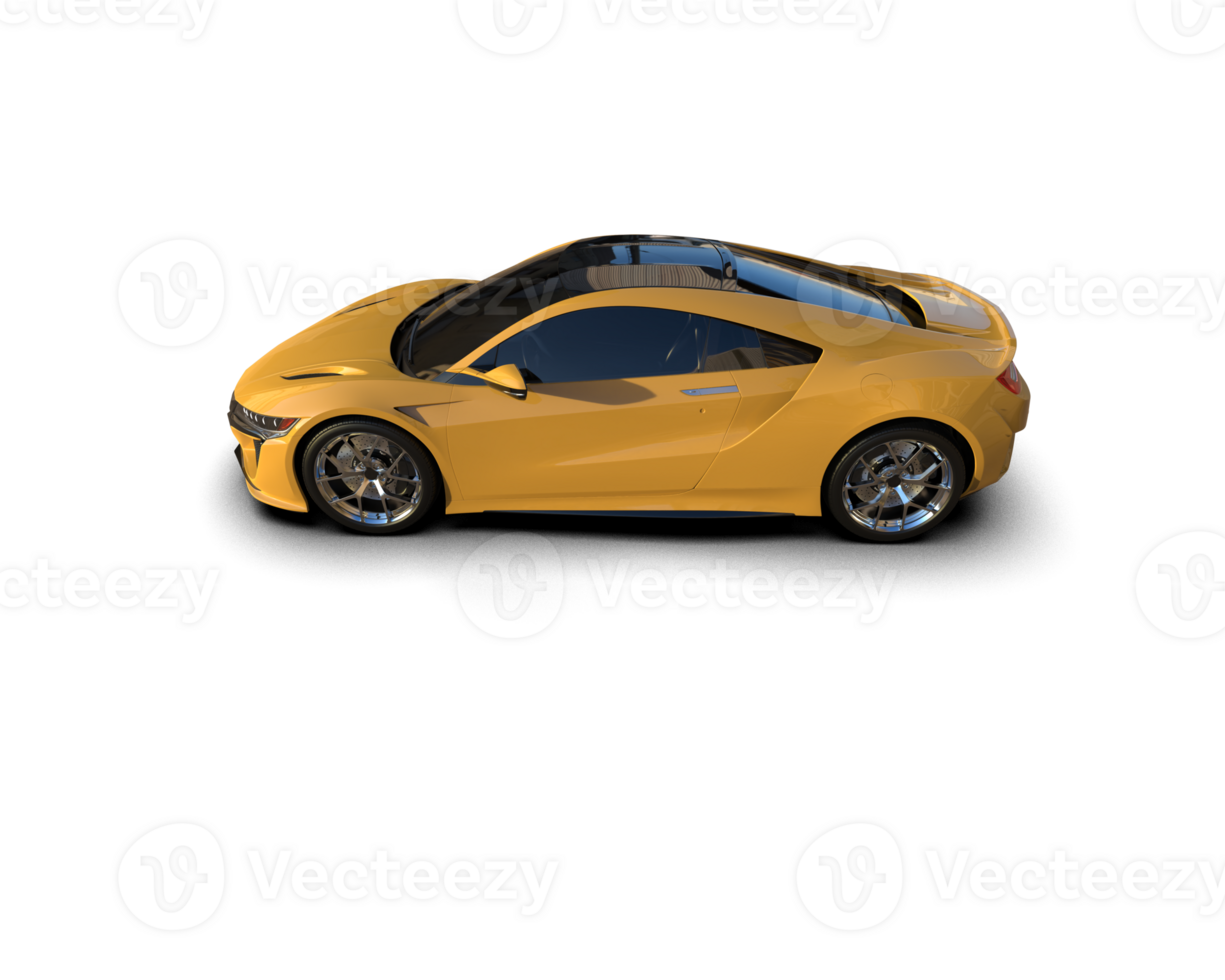Realistic sport car isolated on background. 3d rendering - illustration png