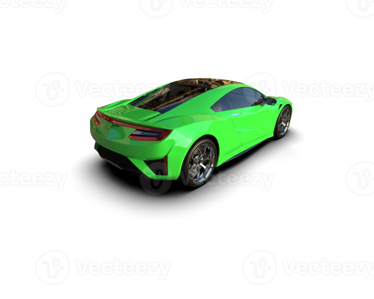 Realistic sport car isolated on background. 3d rendering - illustration png