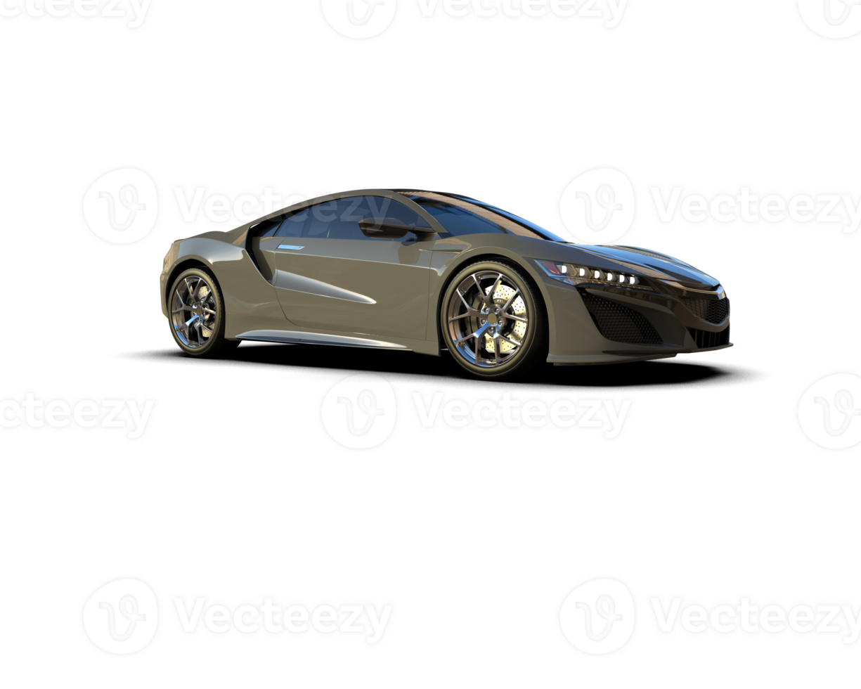 Realistic sport car isolated on background. 3d rendering - illustration png