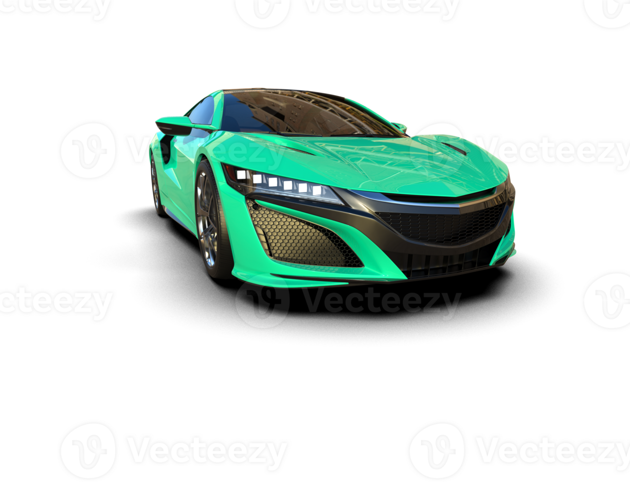 Realistic sport car isolated on background. 3d rendering - illustration png