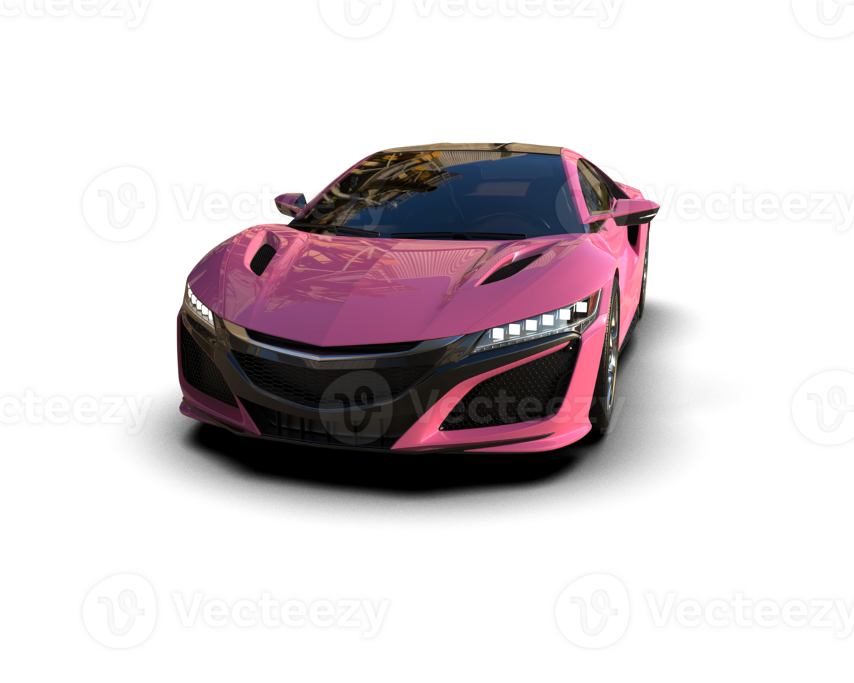Realistic sport car isolated on background. 3d rendering - illustration png