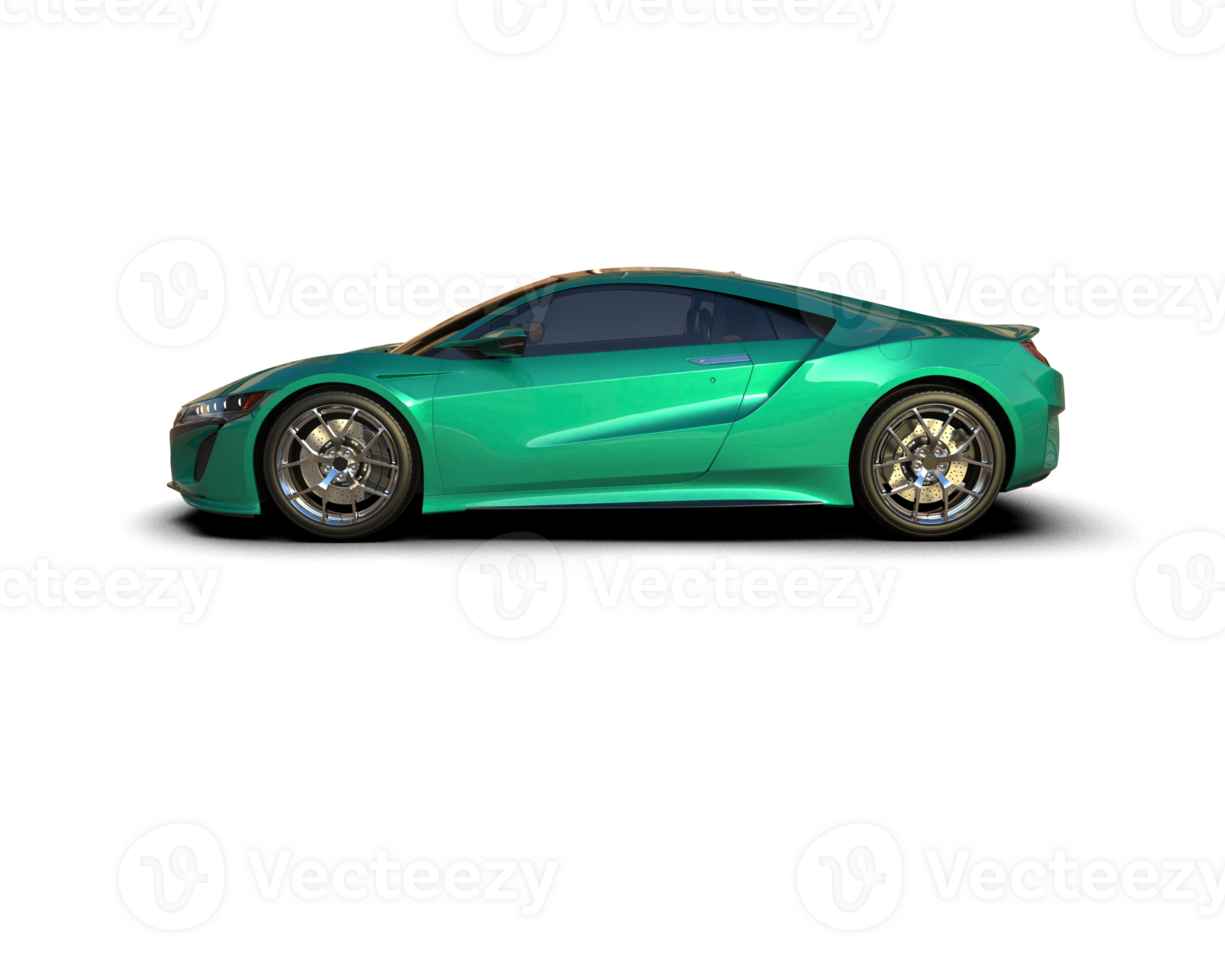 Realistic sport car isolated on background. 3d rendering - illustration png