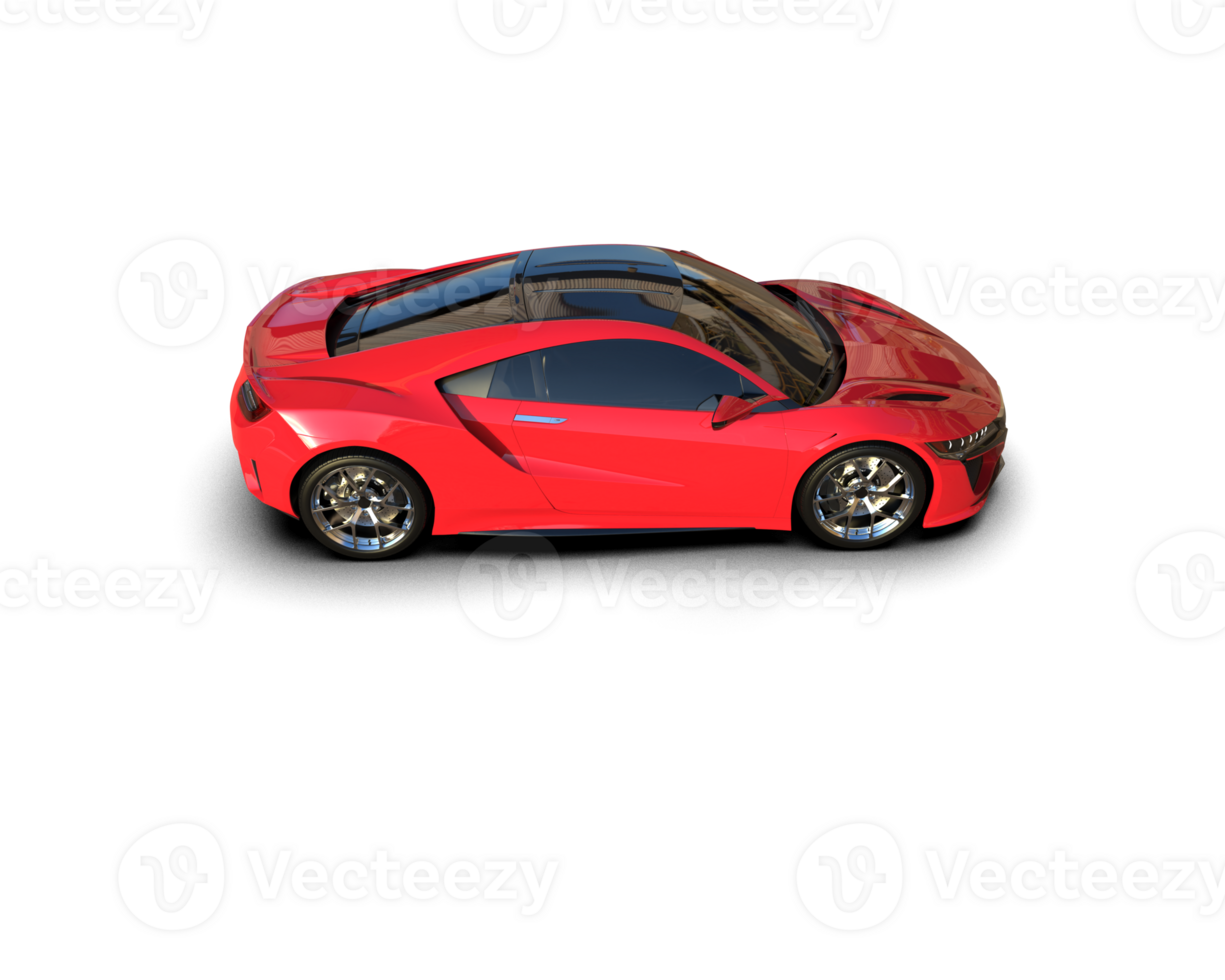Realistic sport car isolated on background. 3d rendering - illustration png