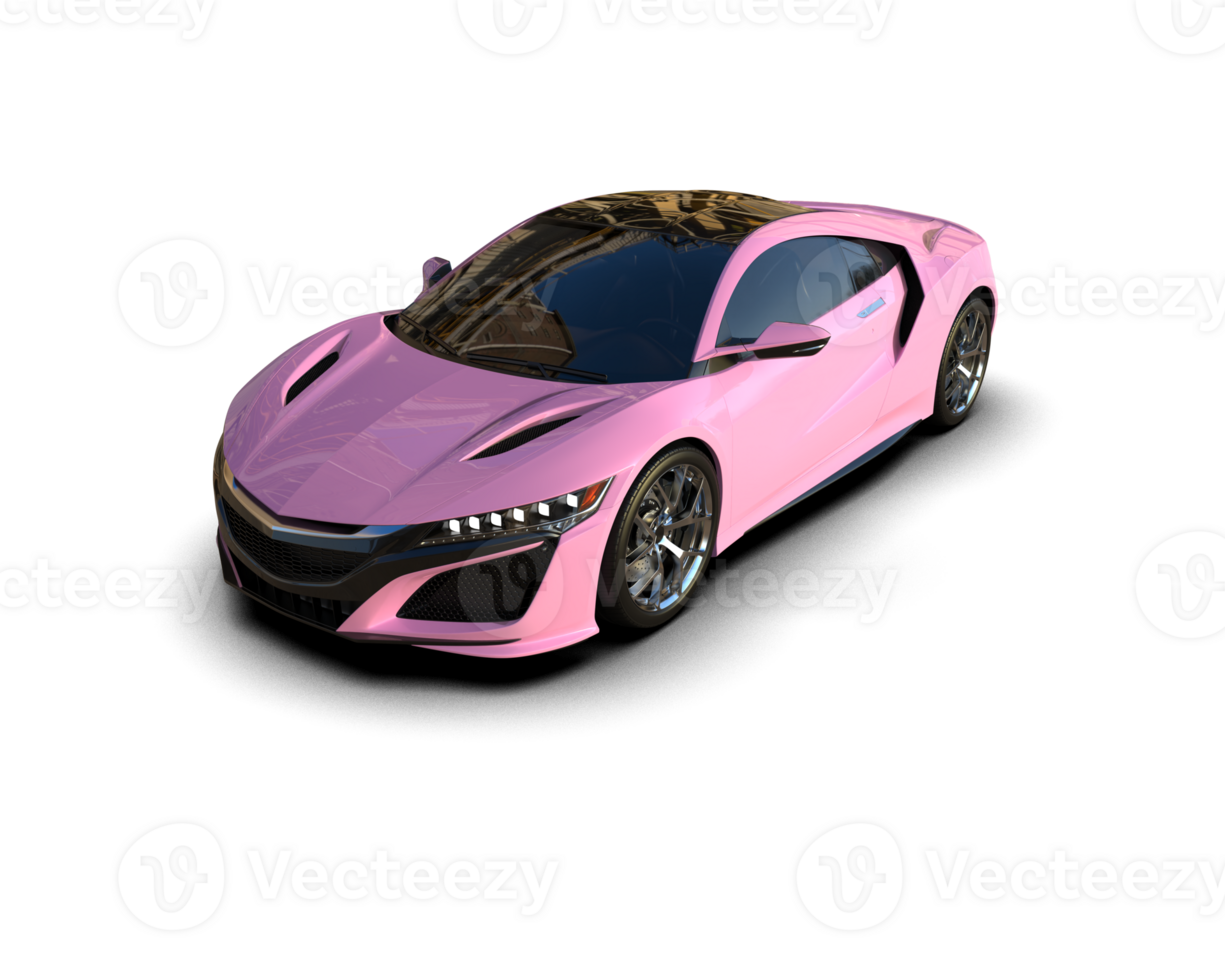 Realistic sport car isolated on background. 3d rendering - illustration png