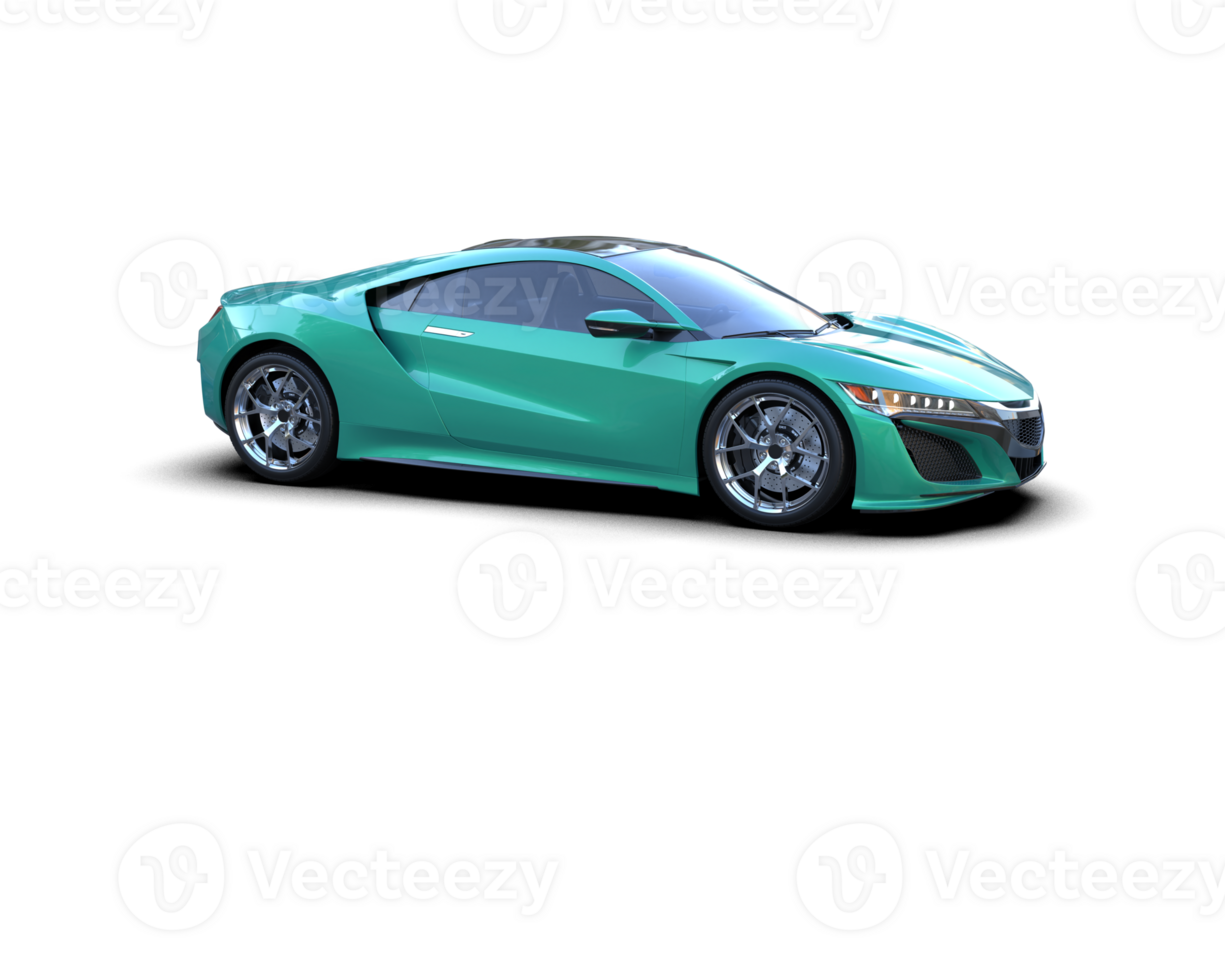 Realistic sport car isolated on background. 3d rendering - illustration png