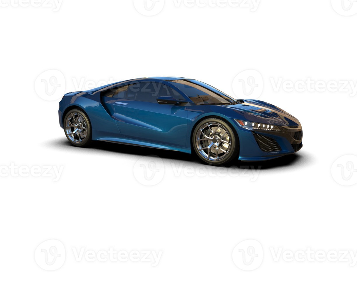 Realistic sport car isolated on background. 3d rendering - illustration png