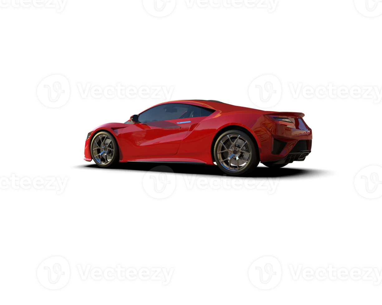 Realistic sport car isolated on background. 3d rendering - illustration png