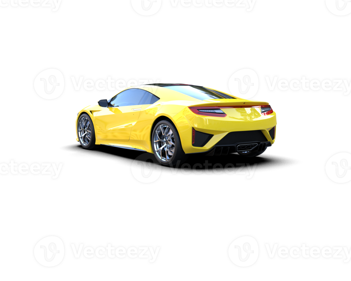 Realistic sport car isolated on background. 3d rendering - illustration png