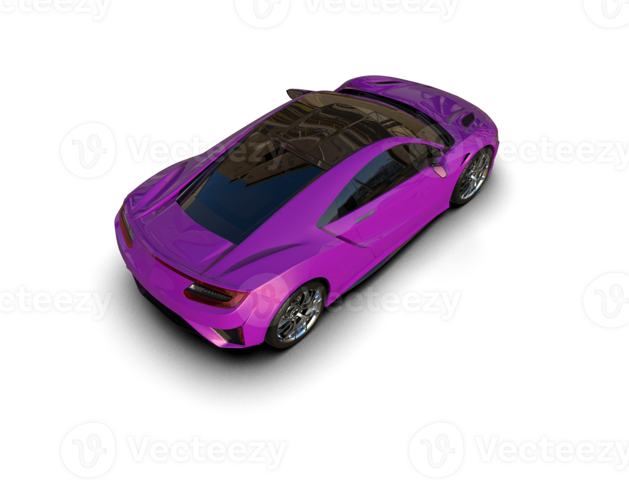 Realistic sport car isolated on background. 3d rendering - illustration png