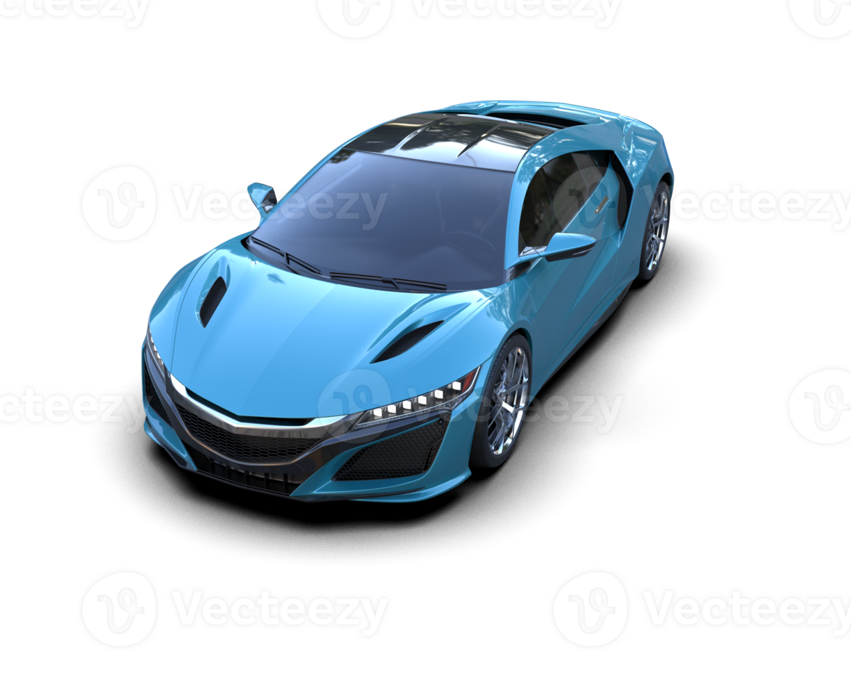 Realistic sport car isolated on background. 3d rendering - illustration png