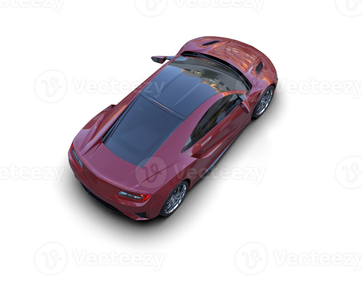 Realistic sport car isolated on background. 3d rendering - illustration png