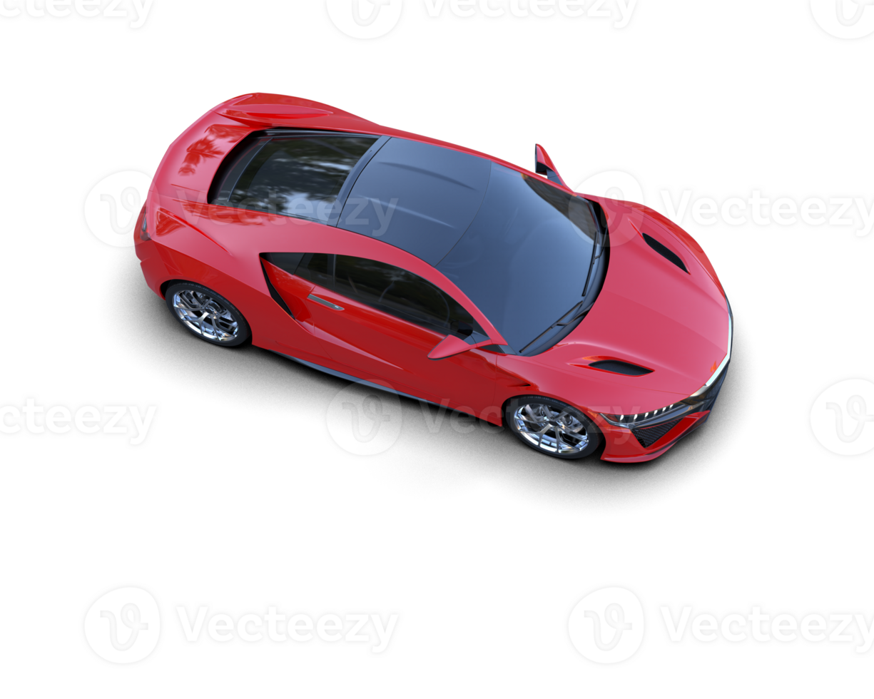 Realistic sport car isolated on background. 3d rendering - illustration png