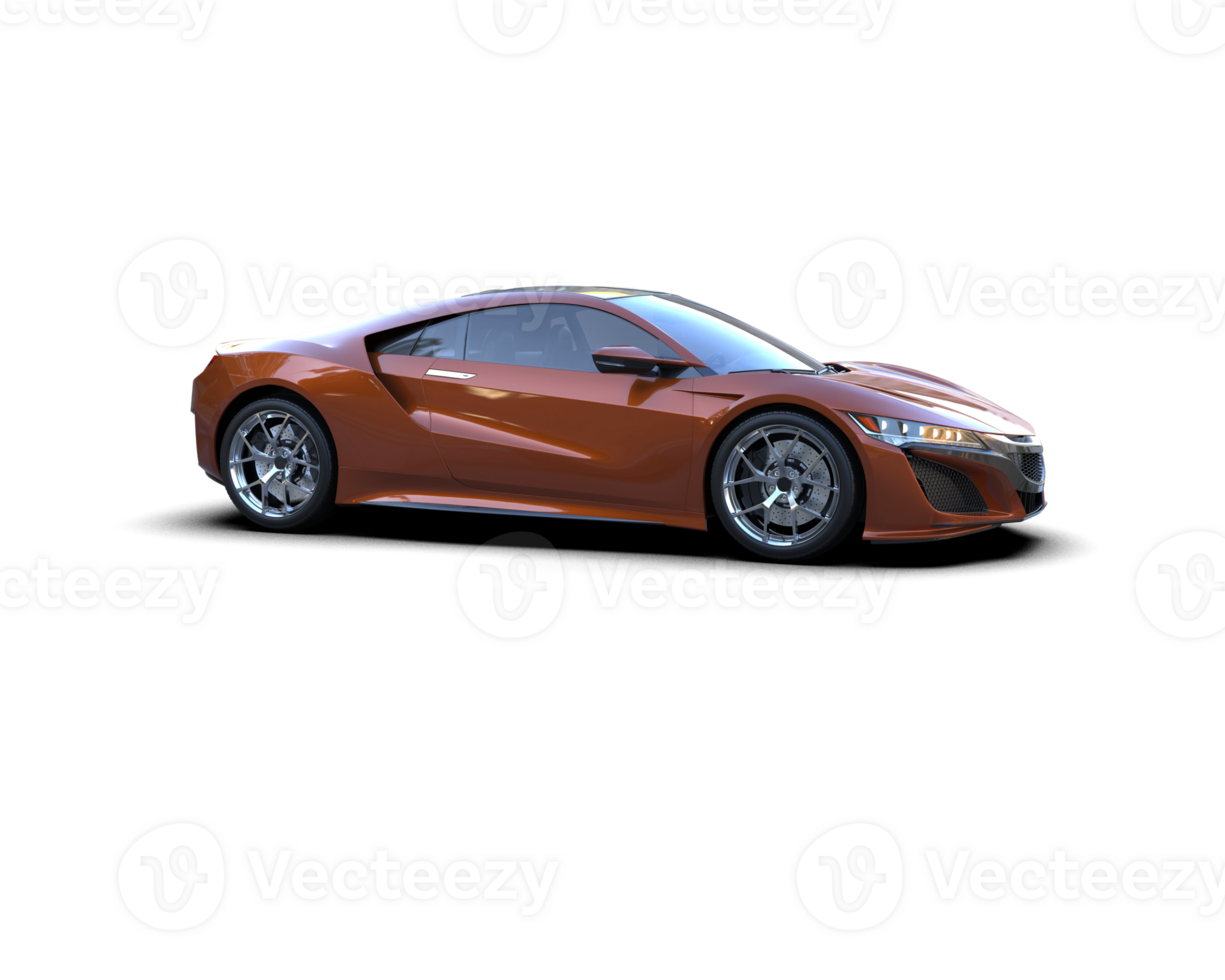 Realistic sport car isolated on background. 3d rendering - illustration png
