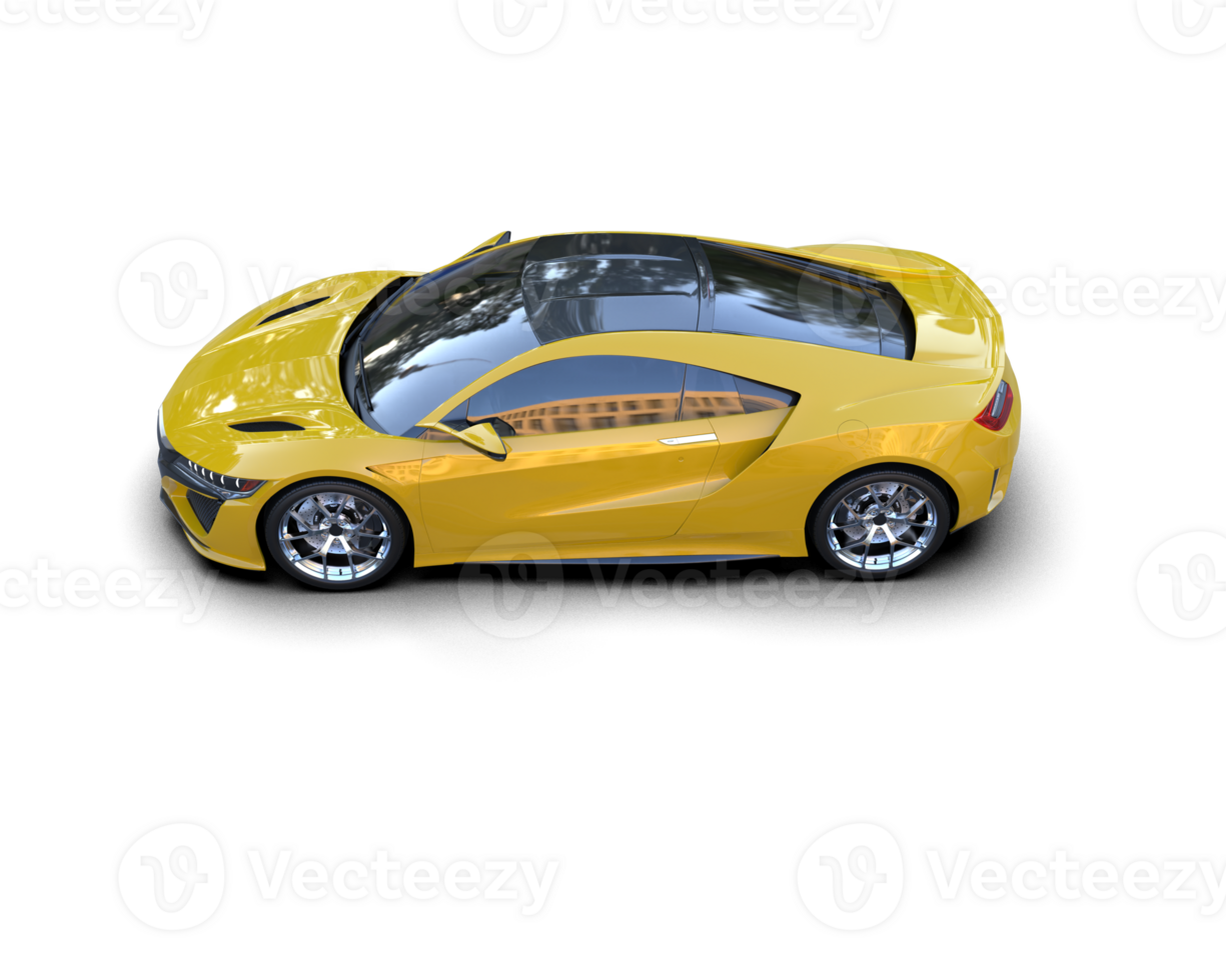 Realistic sport car isolated on background. 3d rendering - illustration png