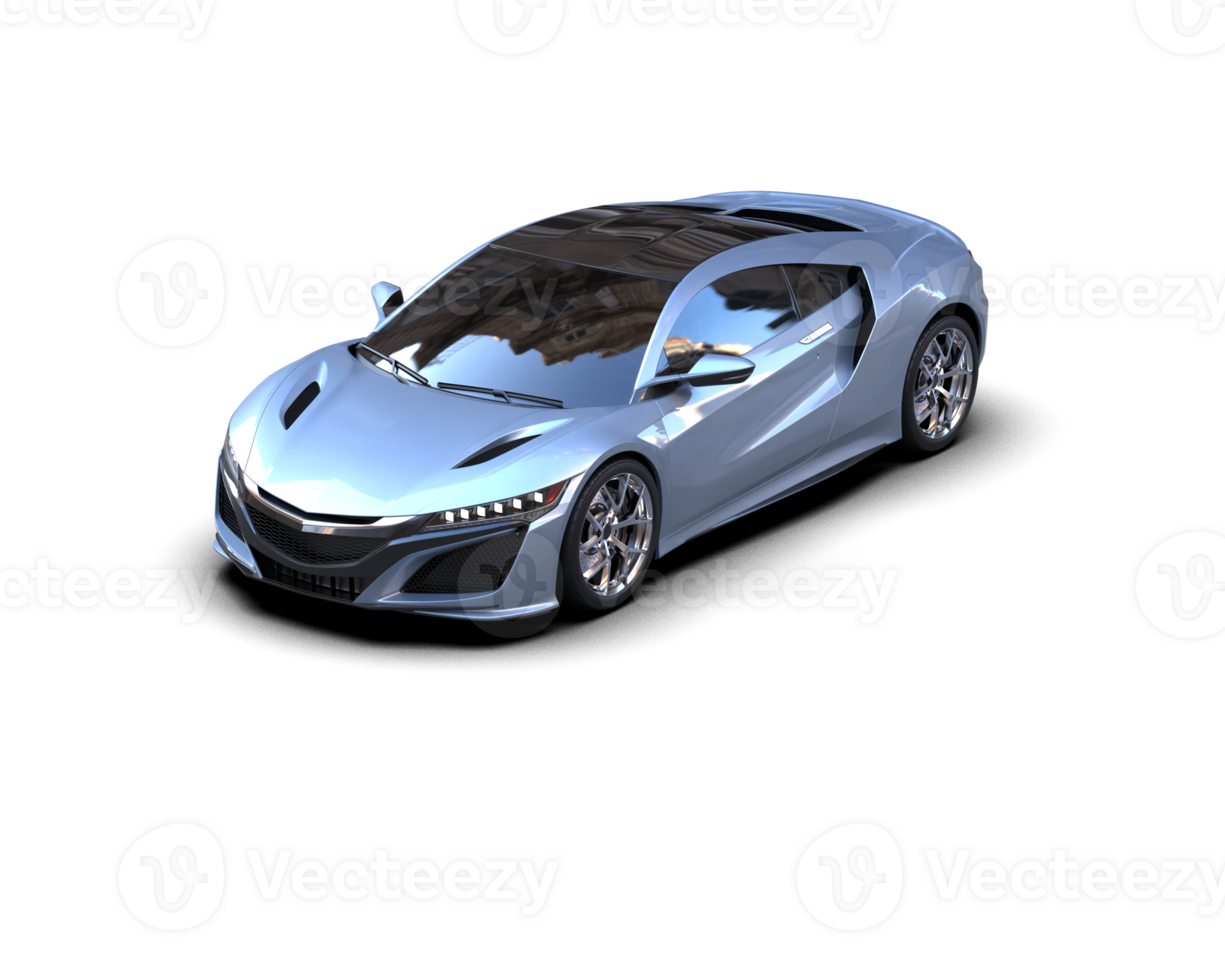 Realistic sport car isolated on background. 3d rendering - illustration png