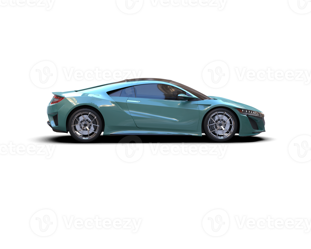 Realistic sport car isolated on background. 3d rendering - illustration png