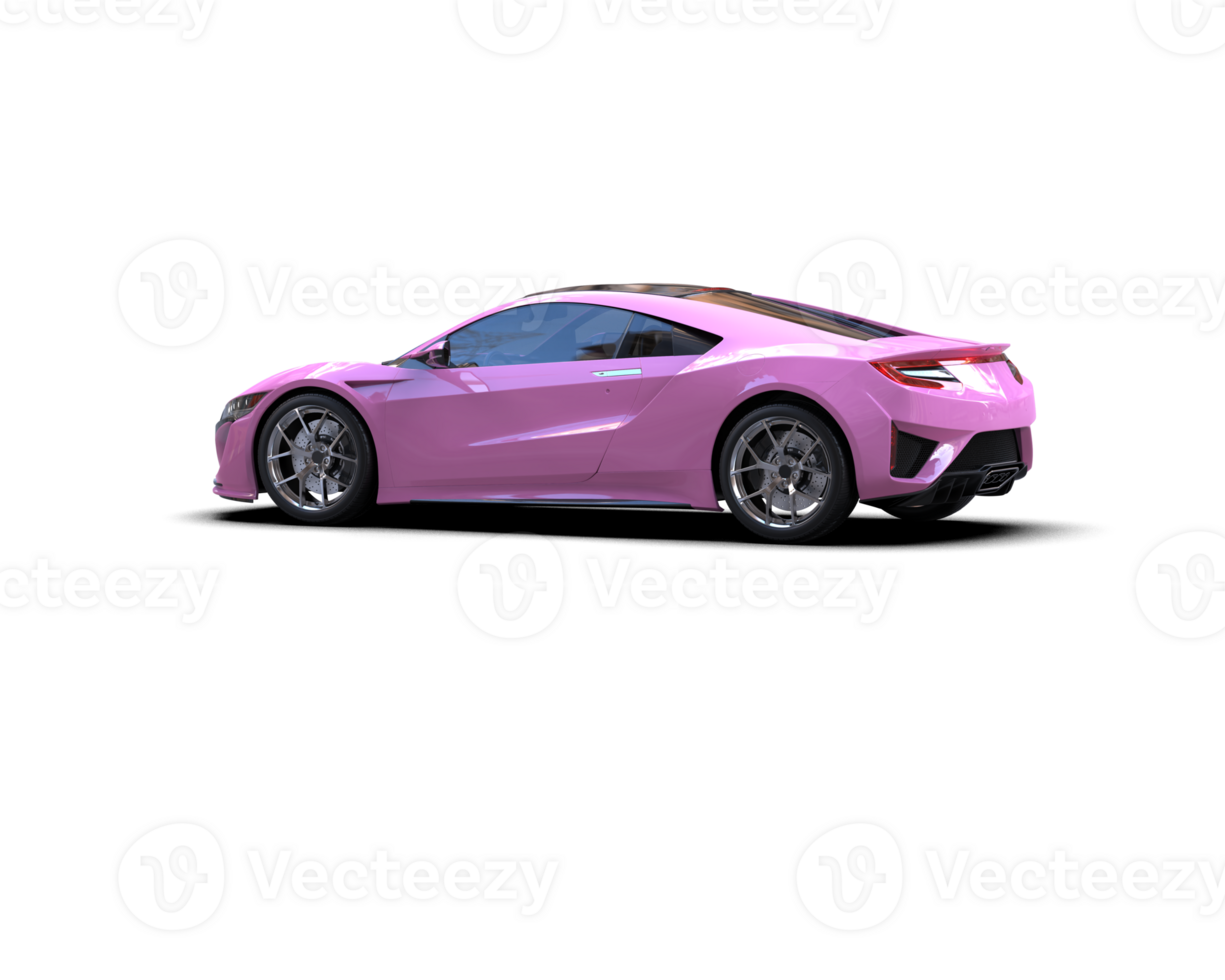 Realistic sport car isolated on background. 3d rendering - illustration png