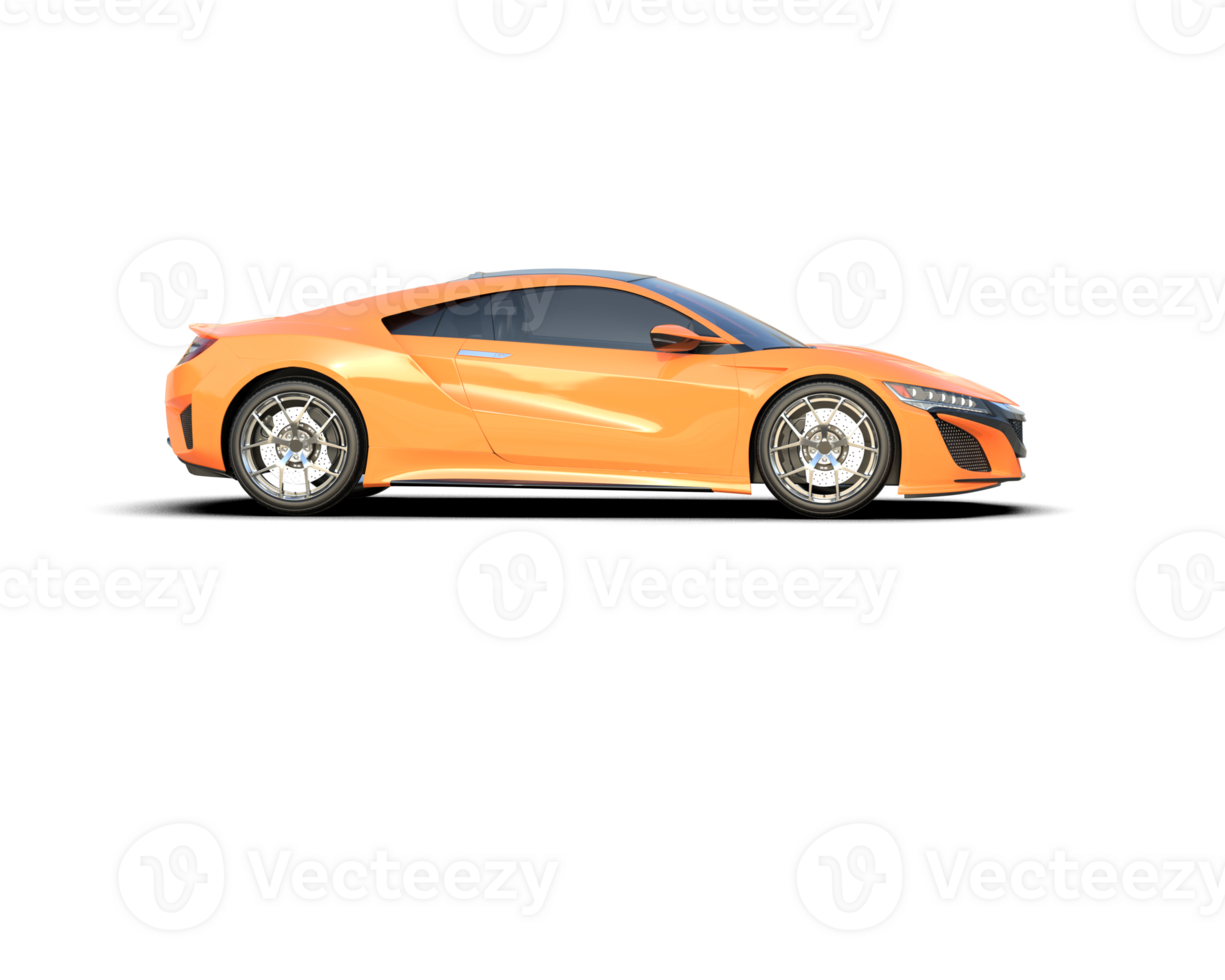 Realistic sport car isolated on background. 3d rendering - illustration png